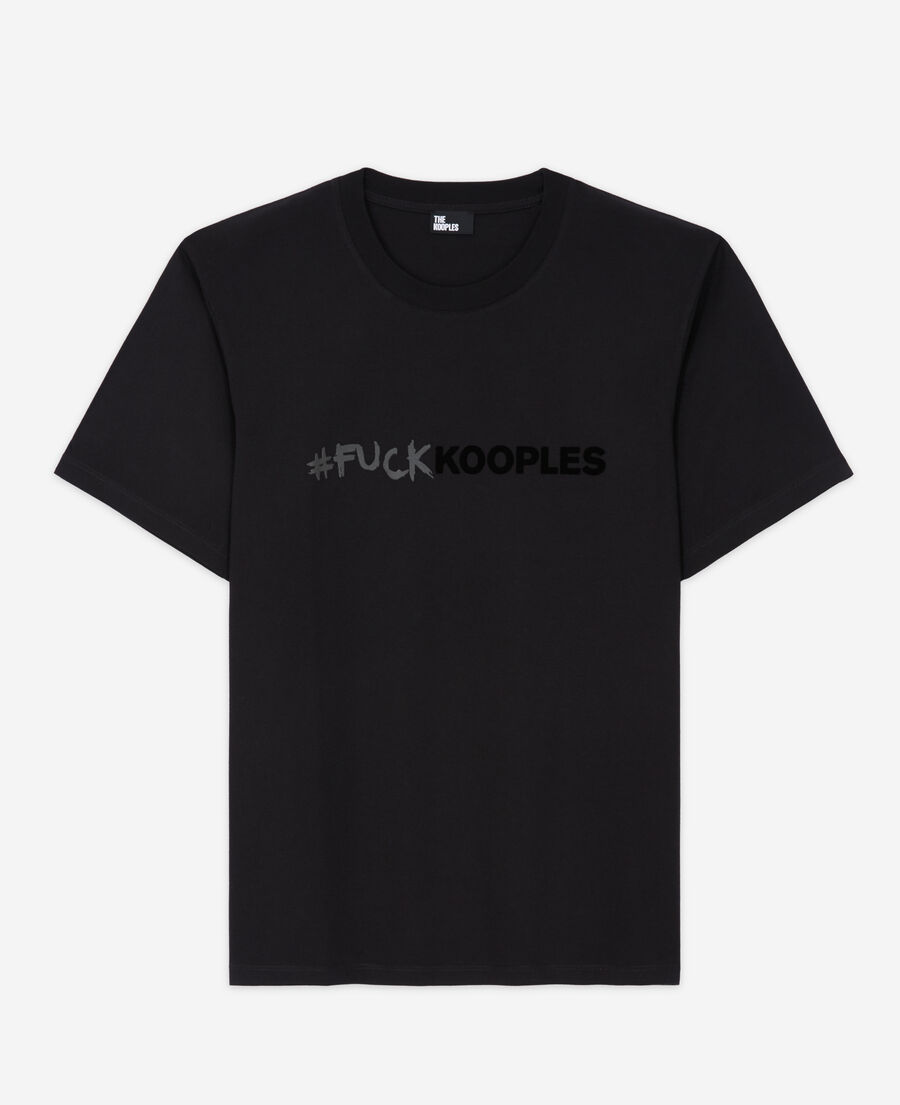 camiseta logotipo negra para hombre
