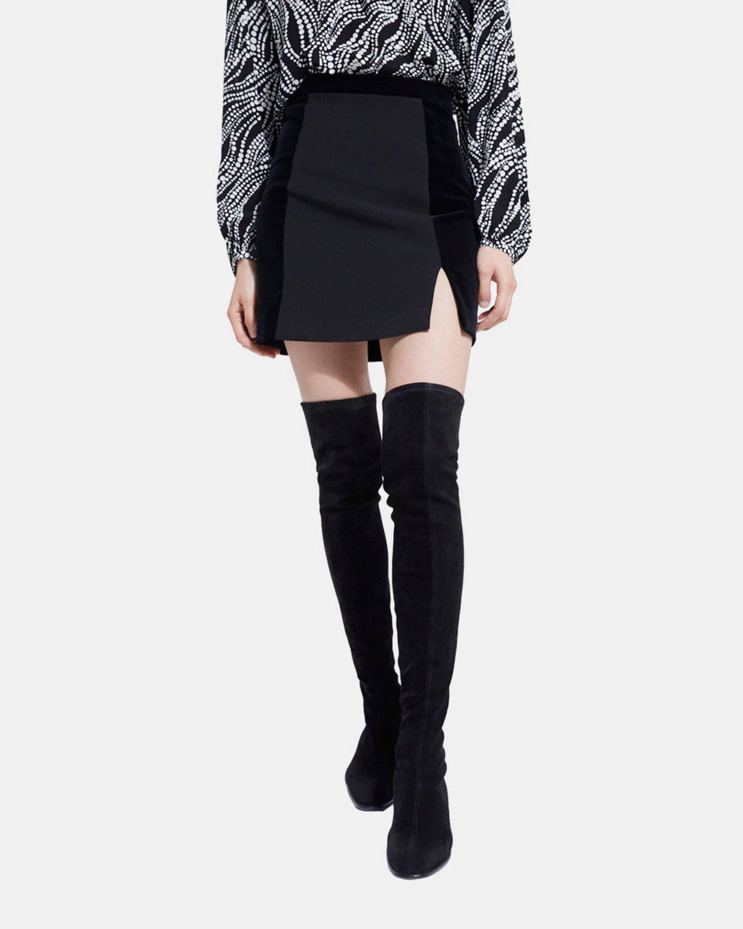 Short black skirt, BLACK, hi-res image number null