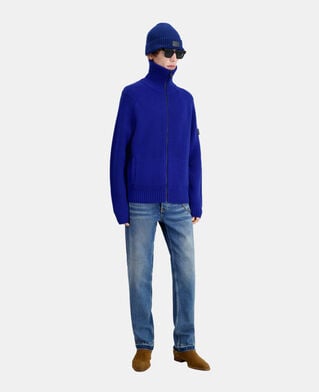 The Kooples HOMME ELECTRIC BLUE cardigan bleu avec zip