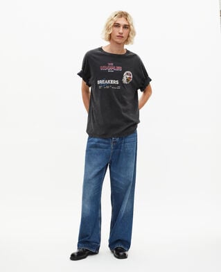 The Kooples H BLACK WASHED t-shirt with black screen print