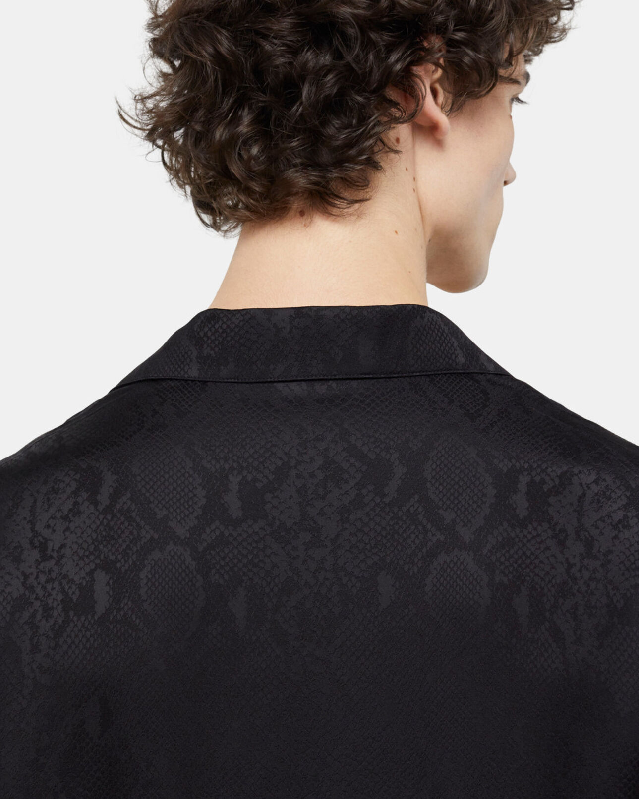 The Kooples HOMME BLACK chemise casual python noir