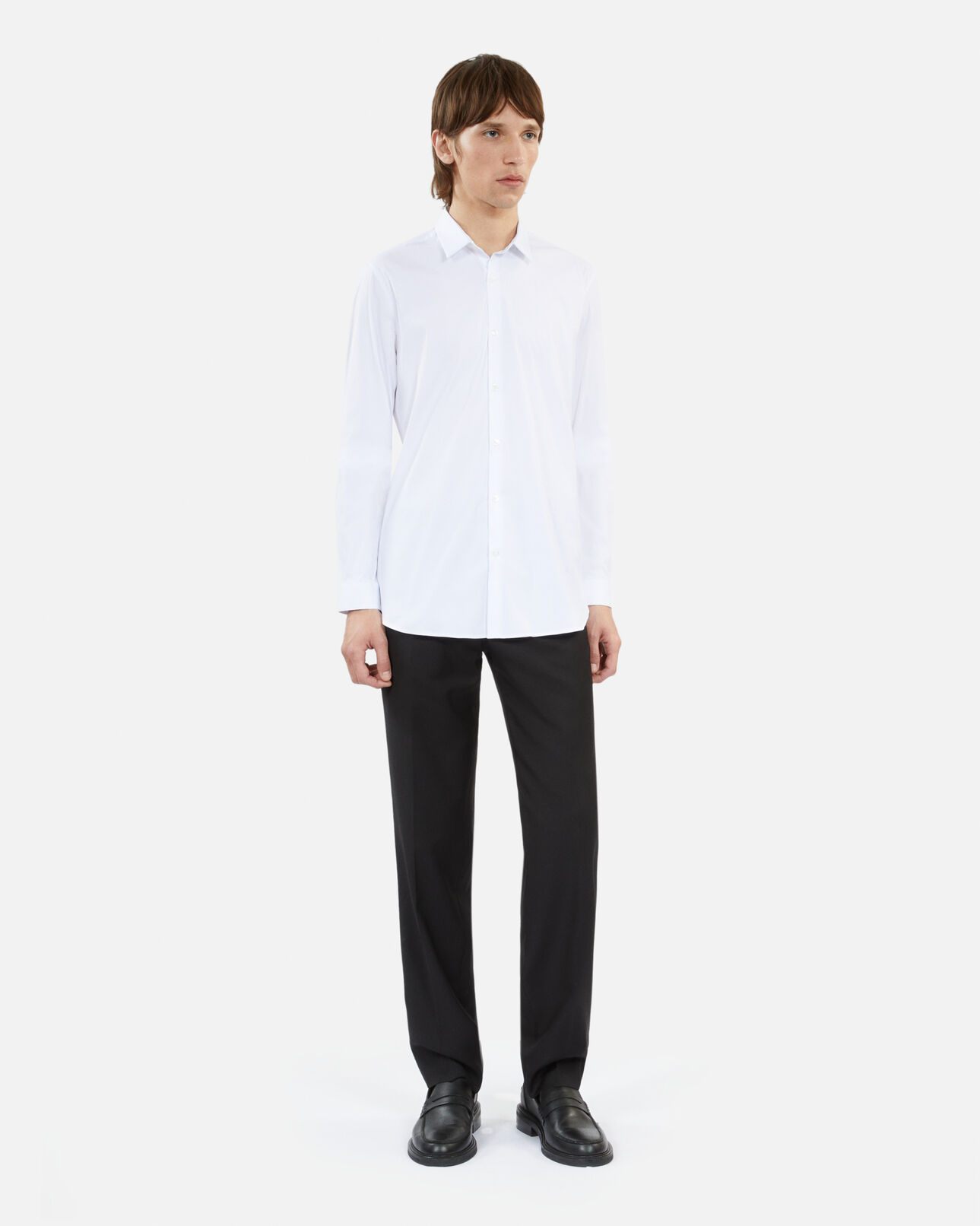 The Kooples MEN WHITE white poplin formal shirt