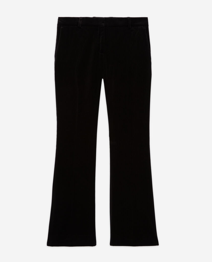 The Kooples F BLACK black velvet flared suit pants