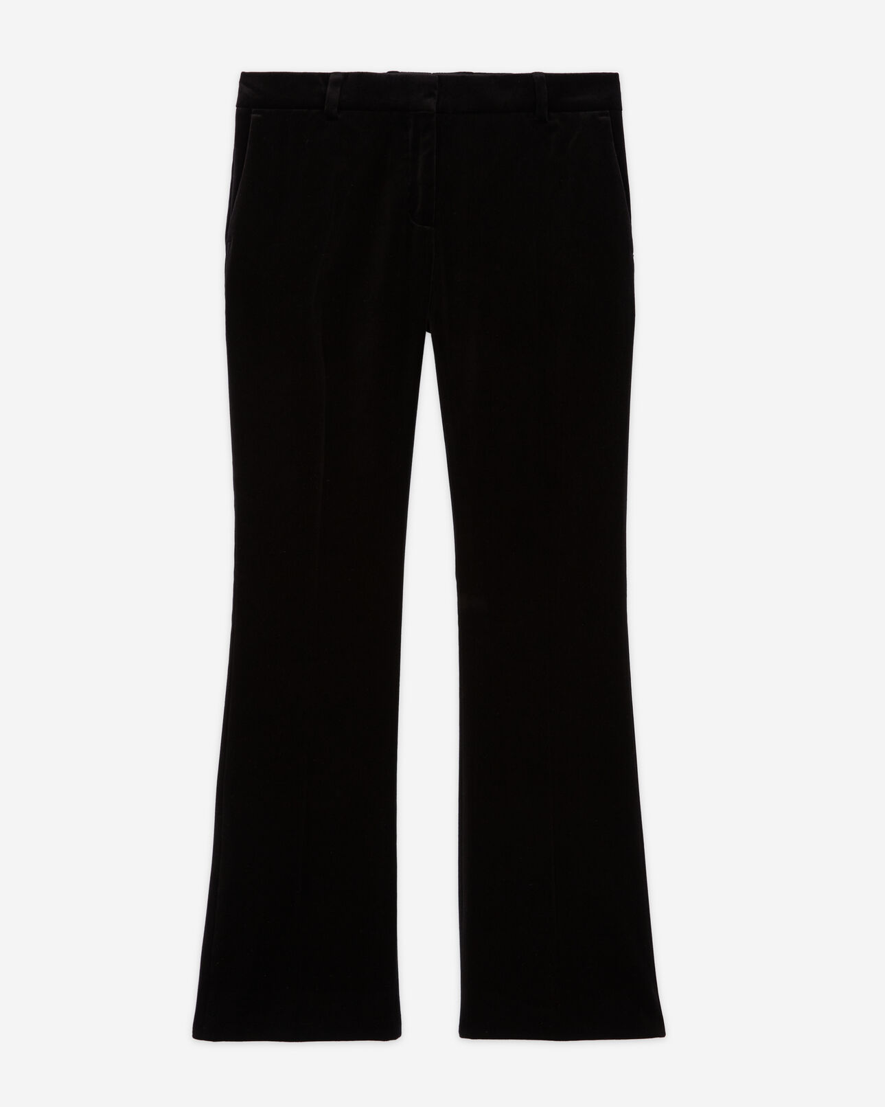 The Kooples WOMEN BLACK black velvet flared suit pants