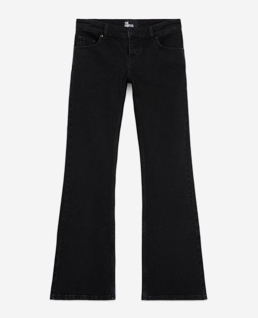 The Kooples FEMME BLACK WASHED jean bootcut noir