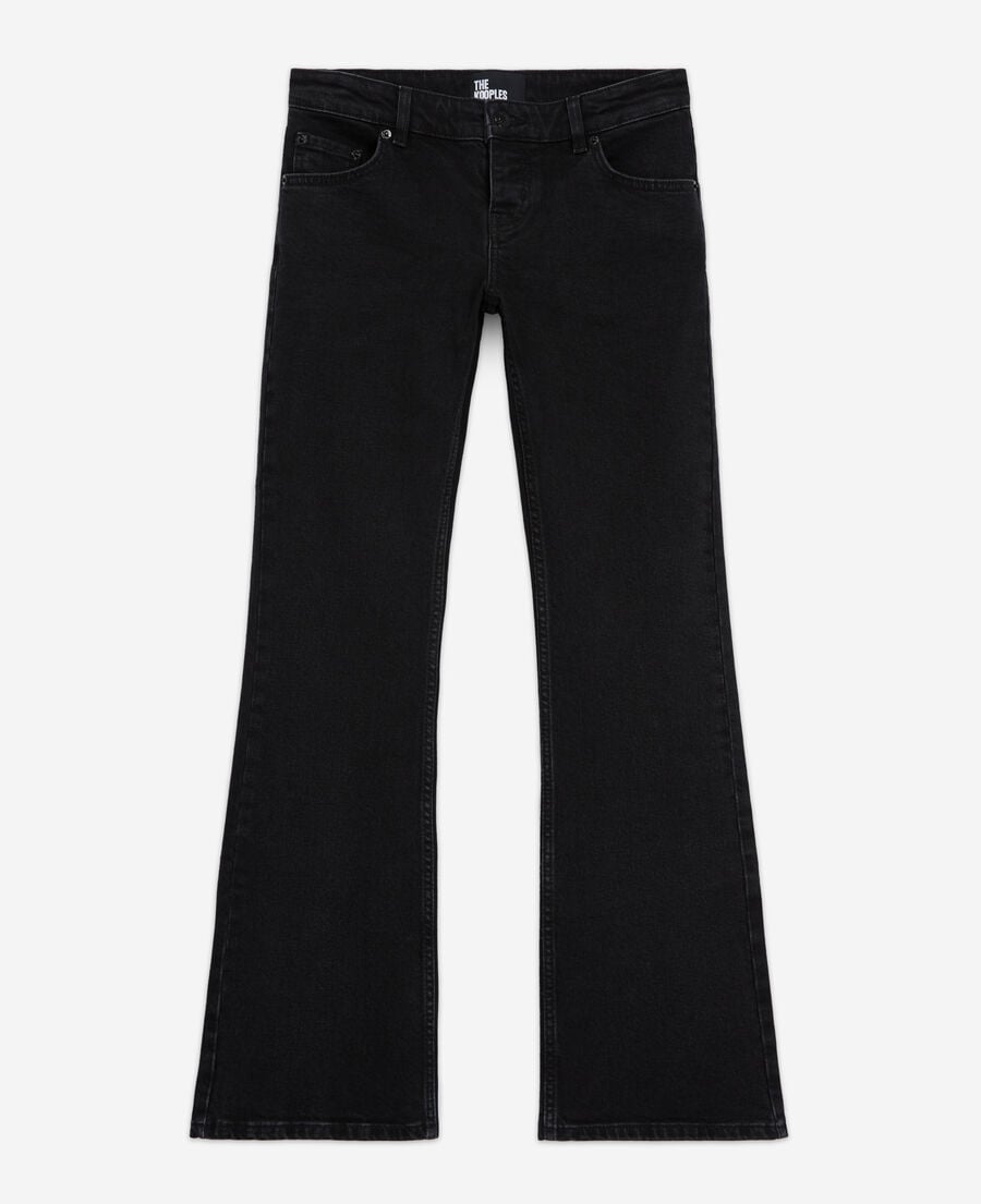 The Kooples FEMME BLACK WASHED jean bootcut noir