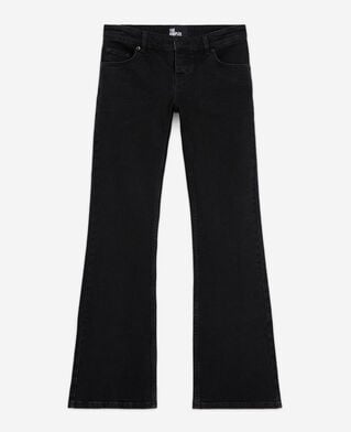 The Kooples FEMME BLACK WASHED jean bootcut noir