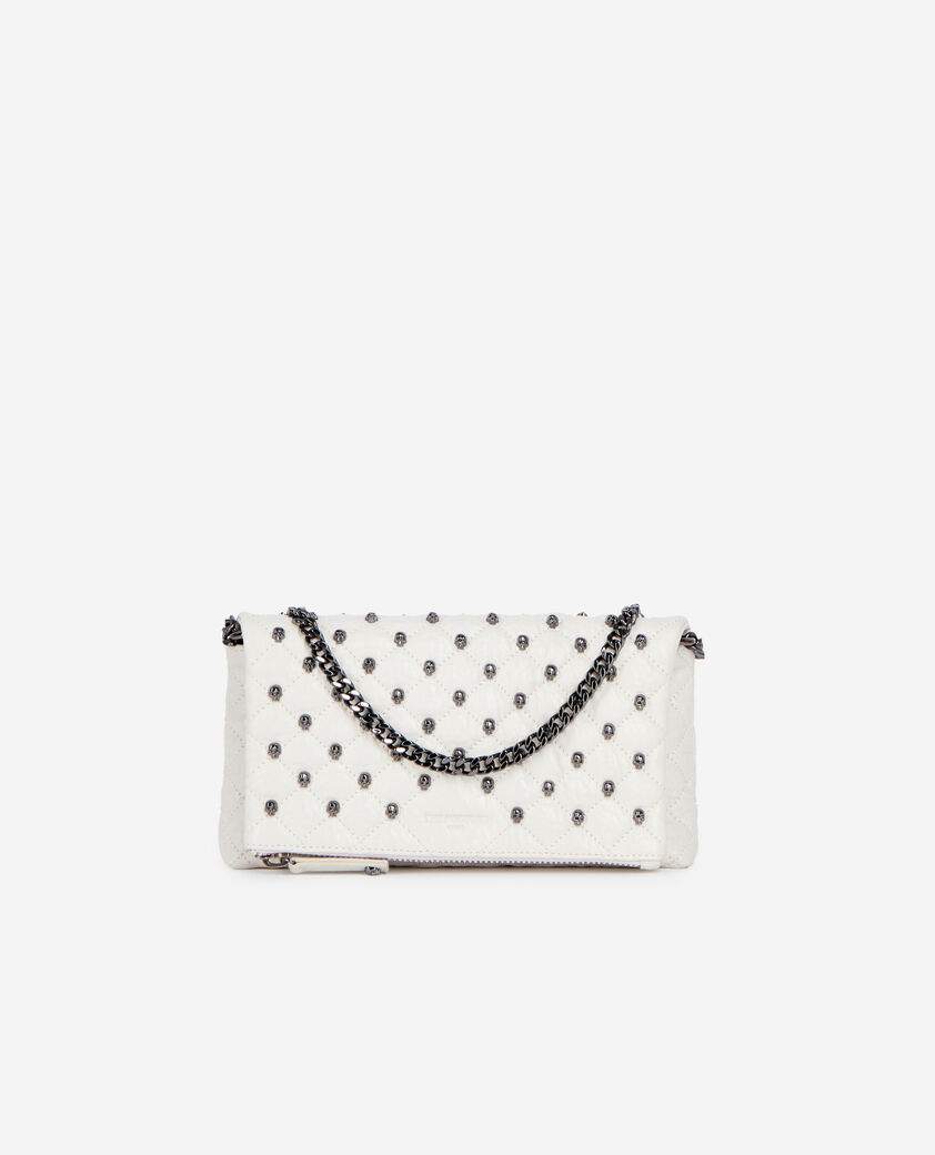 The Kooples FEMME OFF WHITE pochette h&eacute;ritage small en cuir blanc