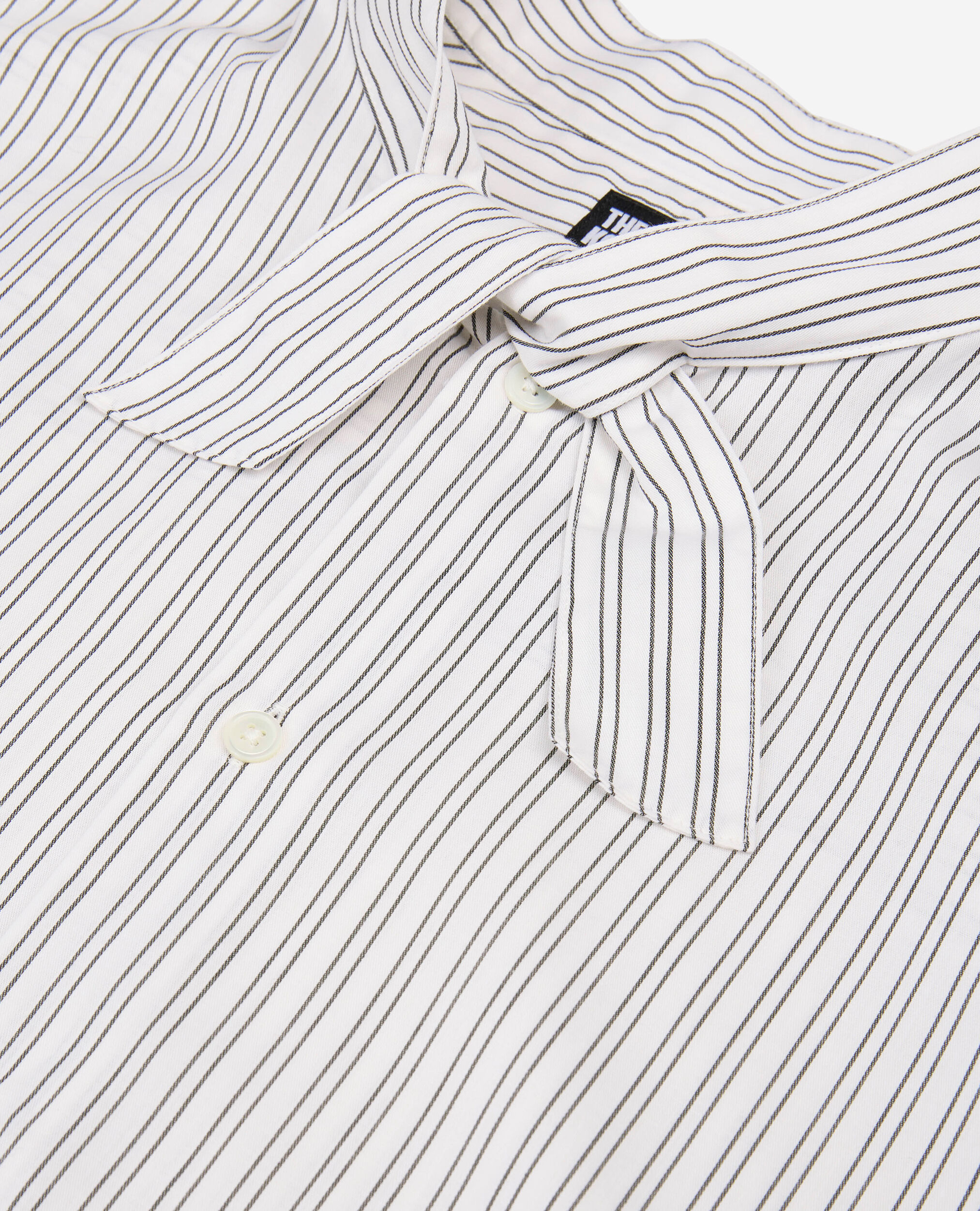 Camisa rayas finas blanca, BLACK WHITE, hi-res image number null