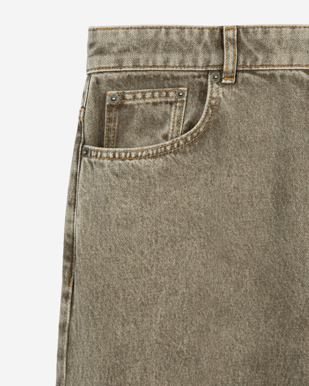 The Kooples MEN OLIVE straight-cut olive jeans