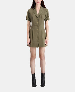 The Kooples WOMEN KAKI short khaki dress