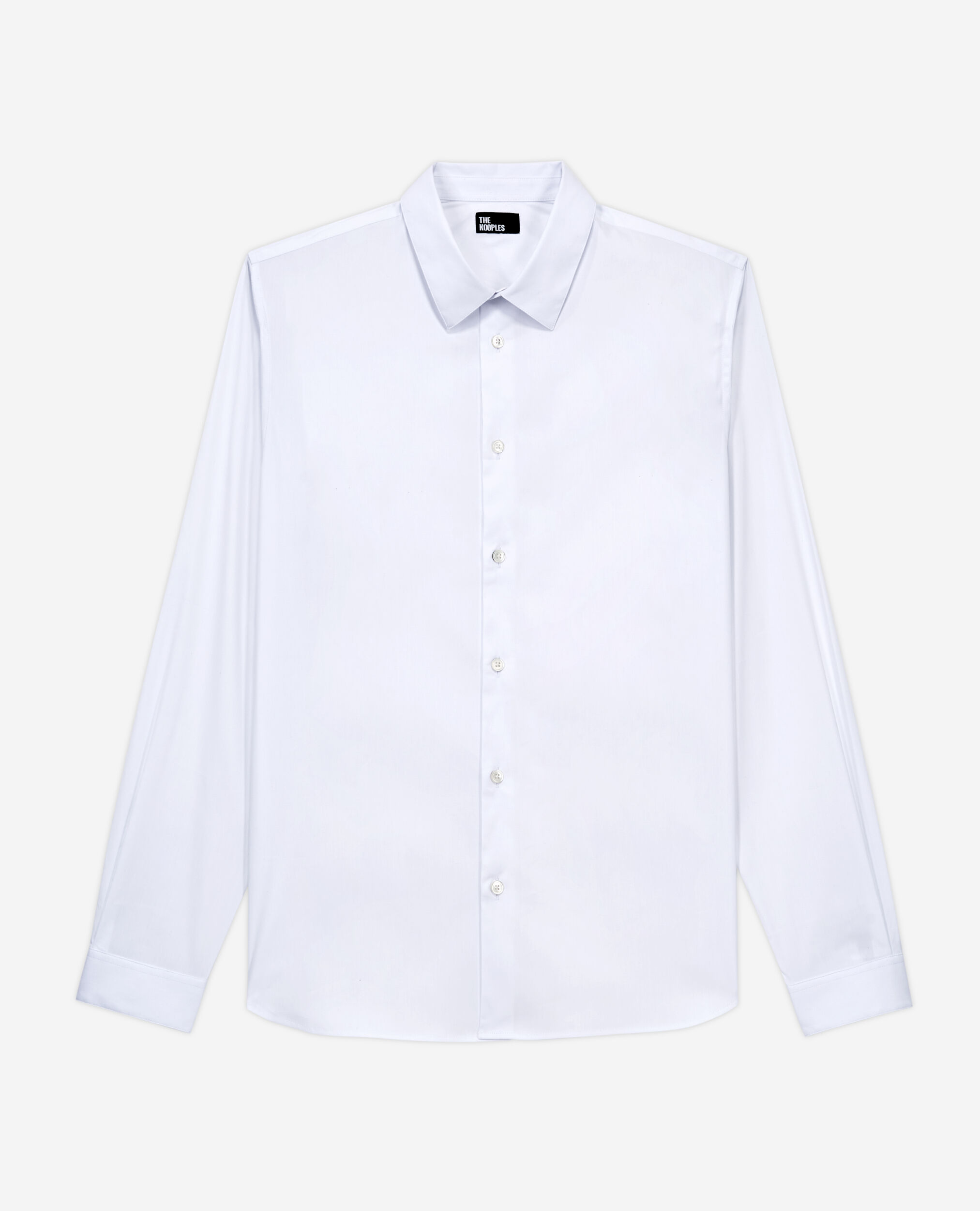 Formal white poplin shirt, WHITE, hi-res image number null