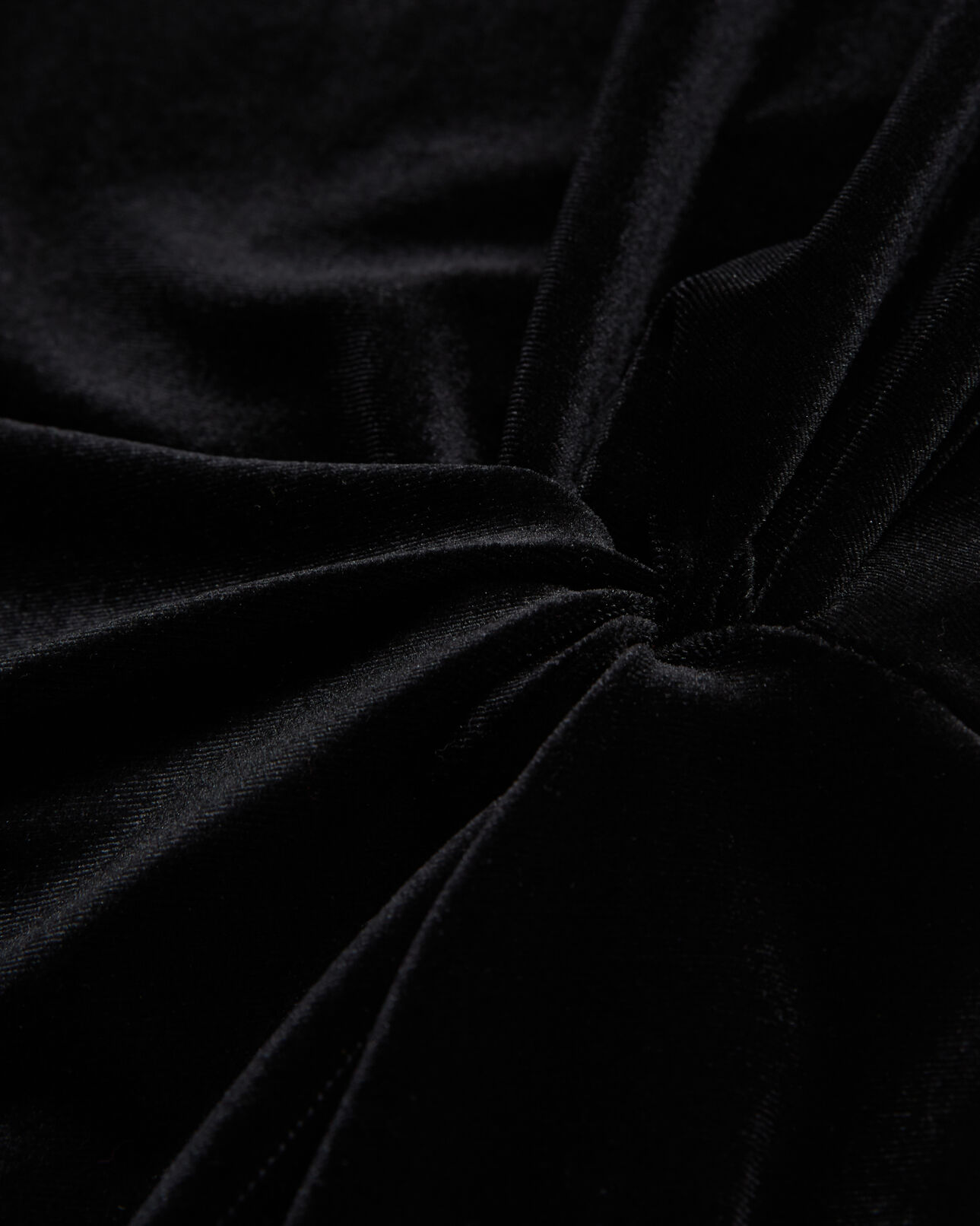 The Kooples WOMEN BLACK short black velvet dress