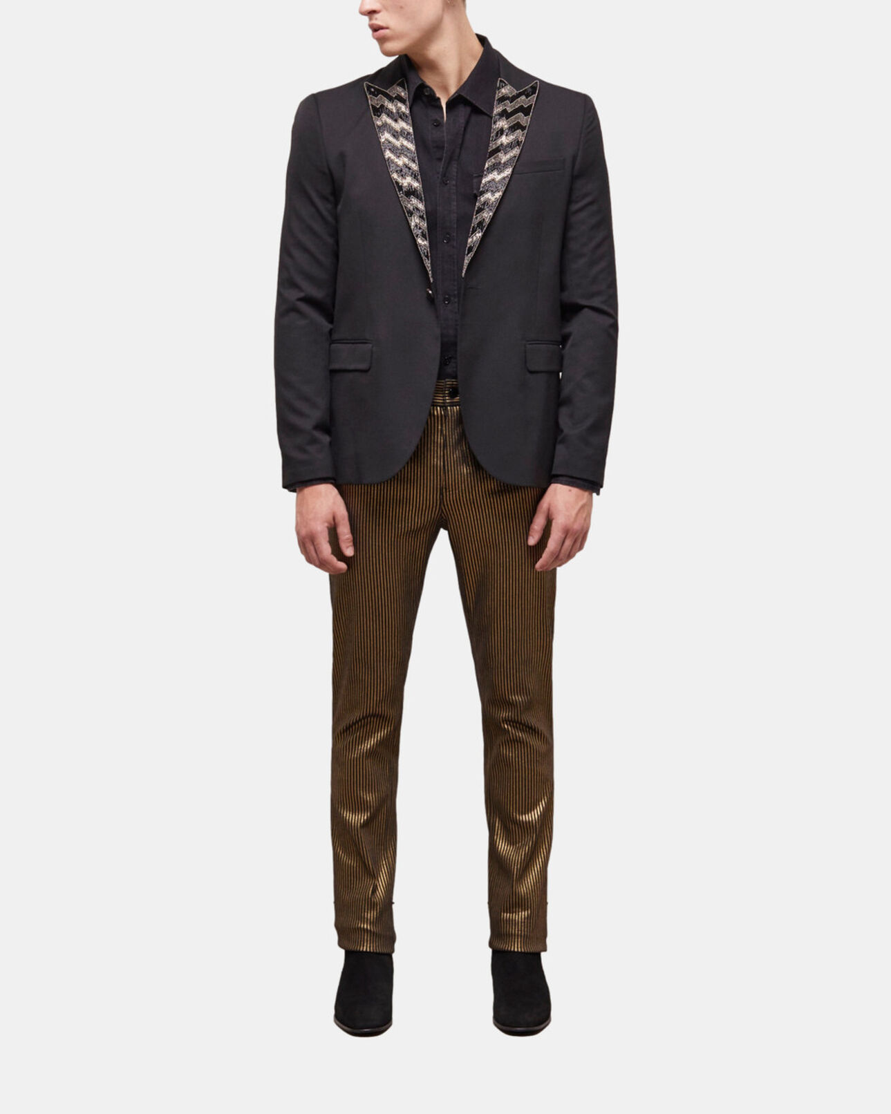 The Kooples MEN BLACK black lapel jacket