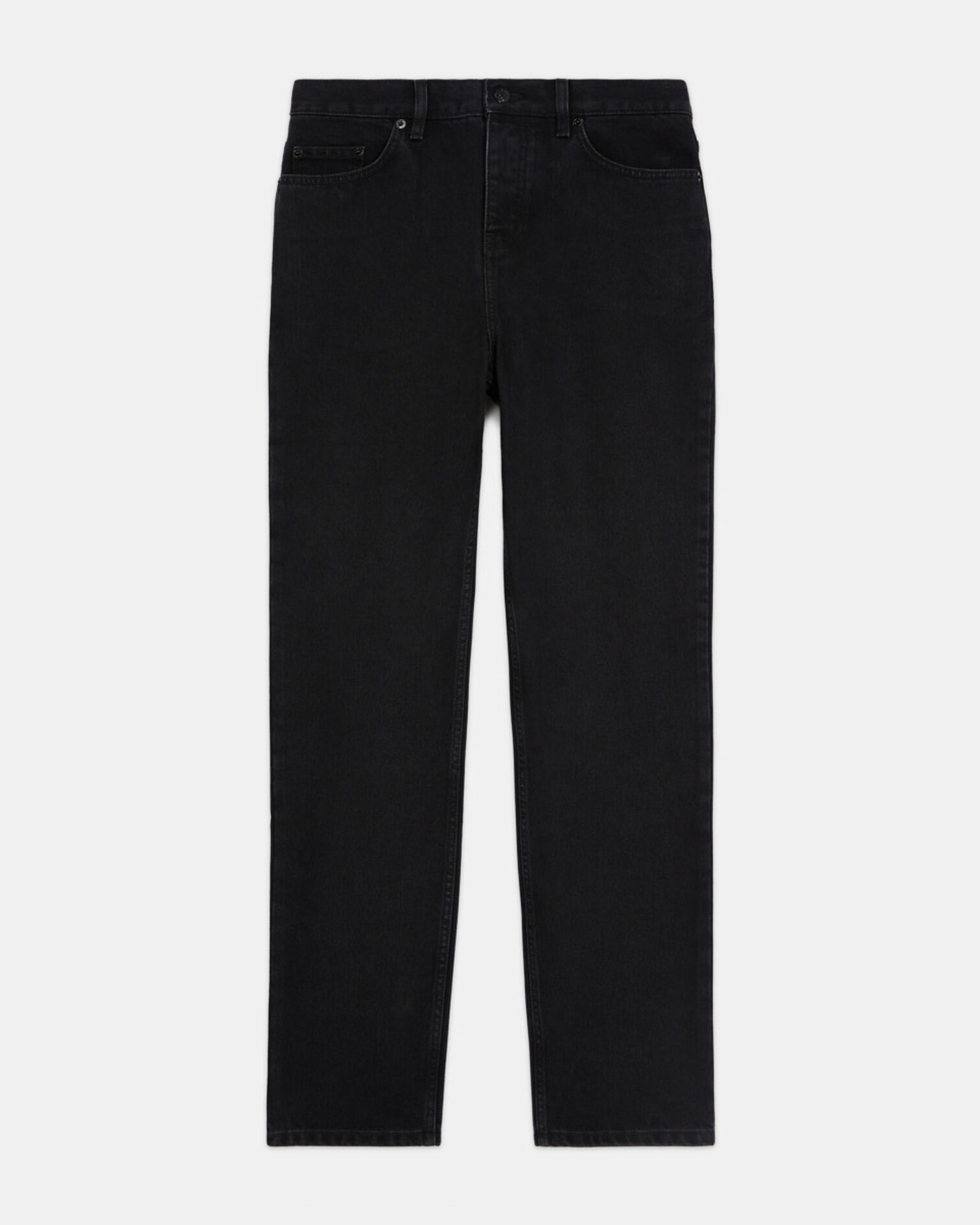 Schwarze Jeans mit geradem Bein, BLACK WASHED, hi-res image number null