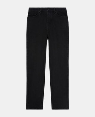The Kooples HOMME BLACK WASHED jean droit noir