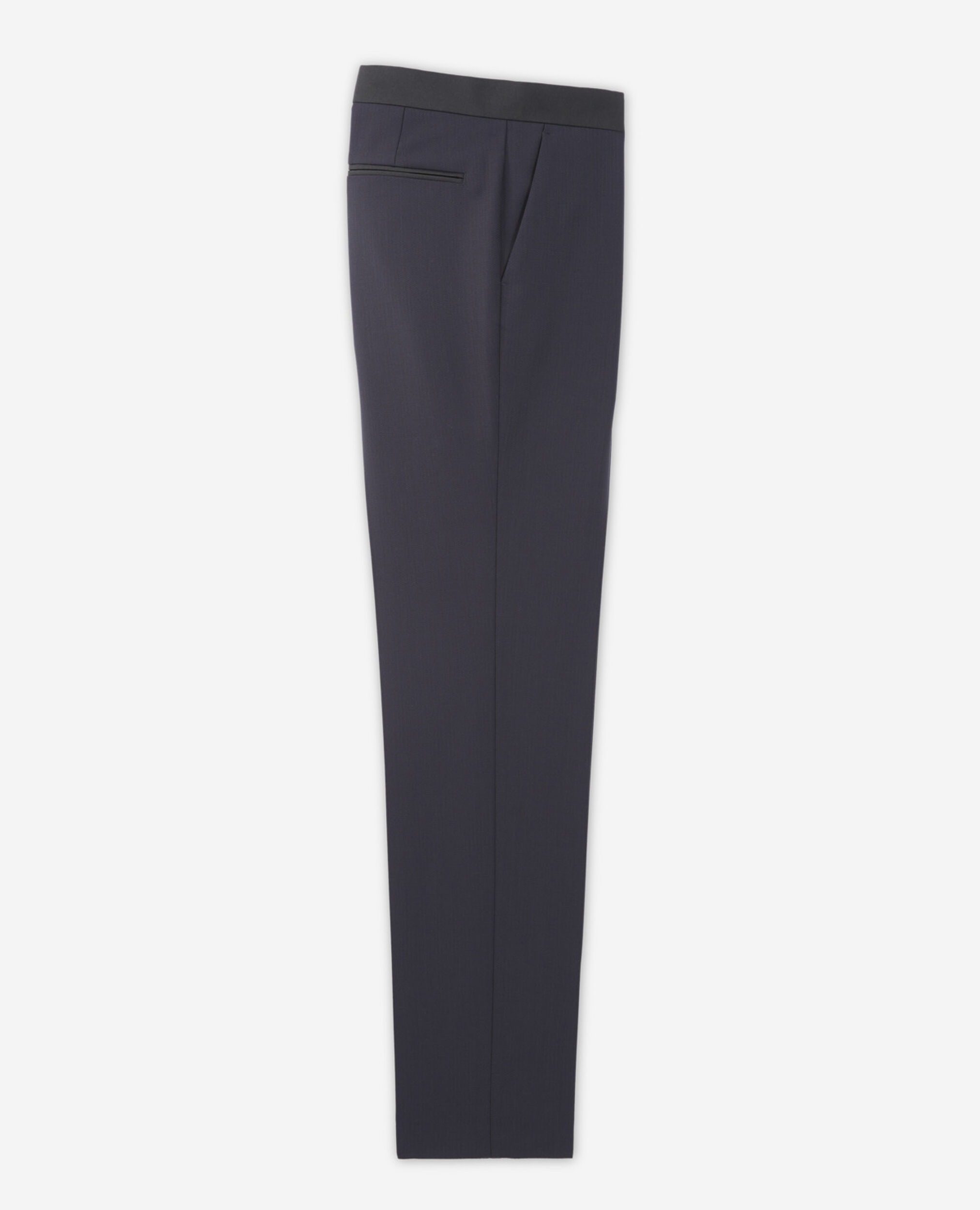 Midnight blue wool suit pants with creases The Kooples