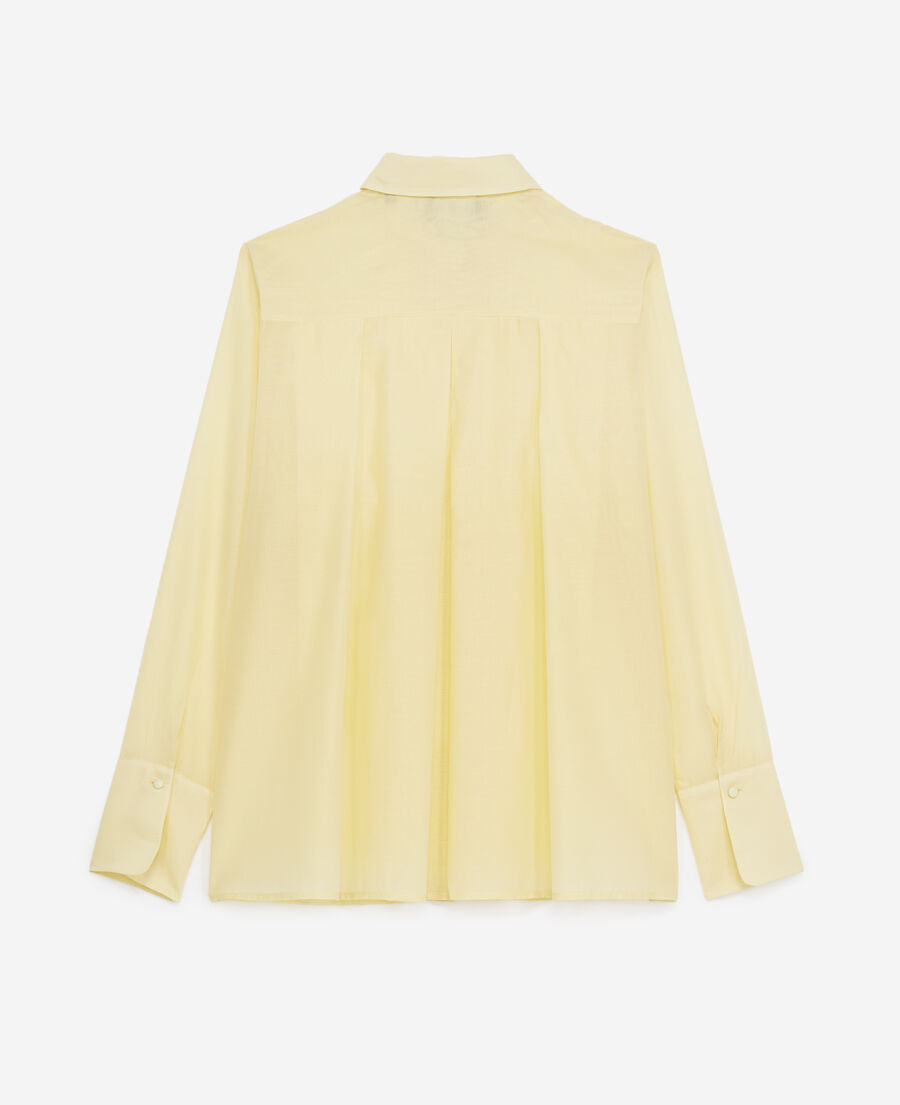 simple light yellow shirt w/back pleat