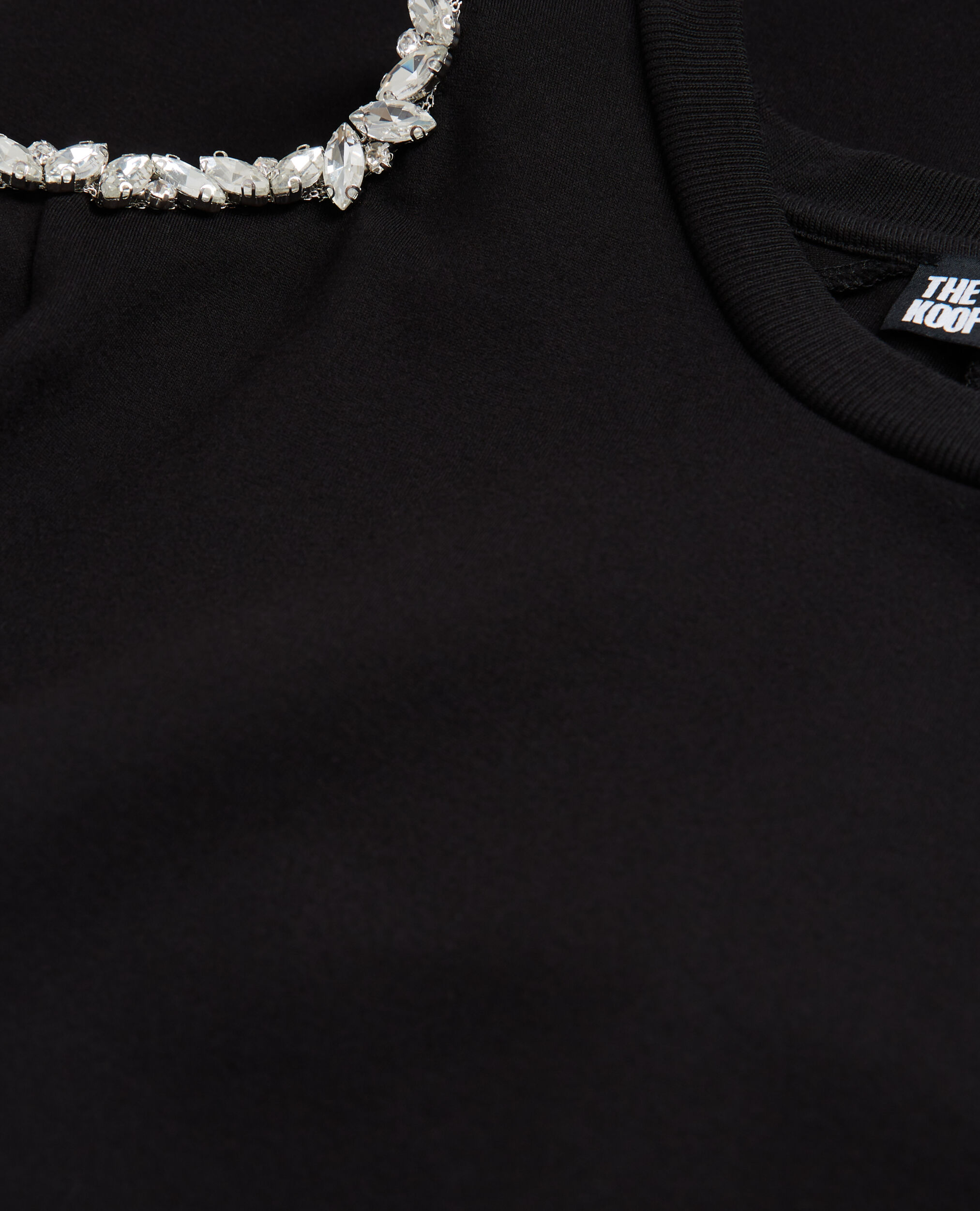 Short black dress with shoulder details, BLACK, hi-res image number null
