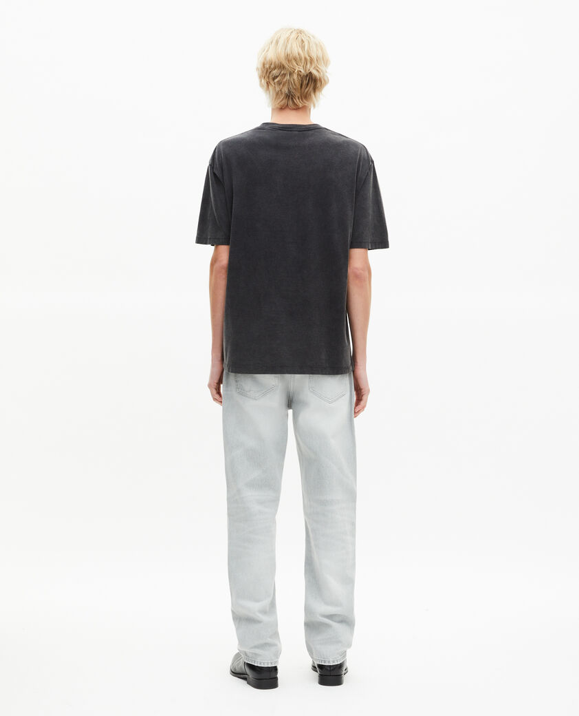 The Kooples HOMBRE BLACK WASHED camiseta negra con serigraf&iacute;a romance poems