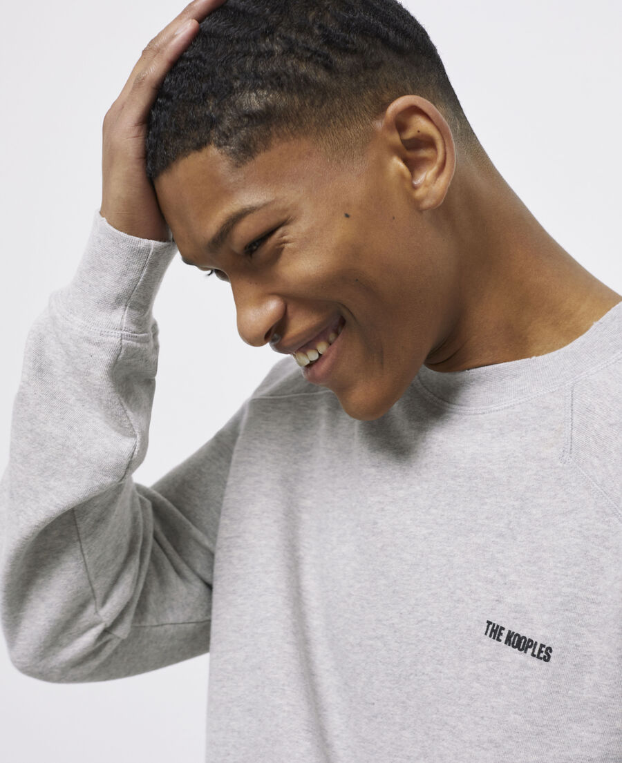 sweatshirt gris clair avec logo