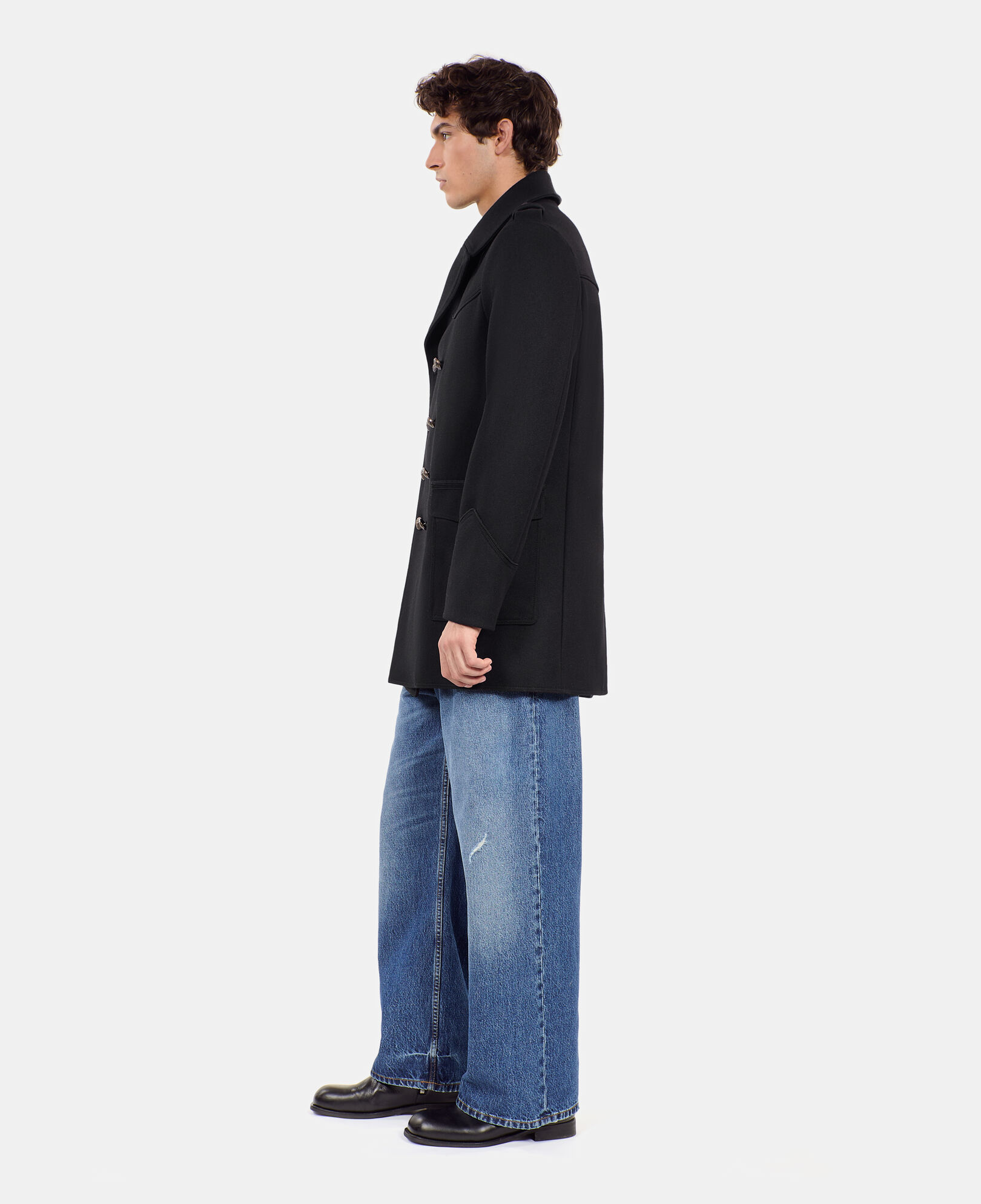 The Kooples HOMME BLACK caban style officier noir