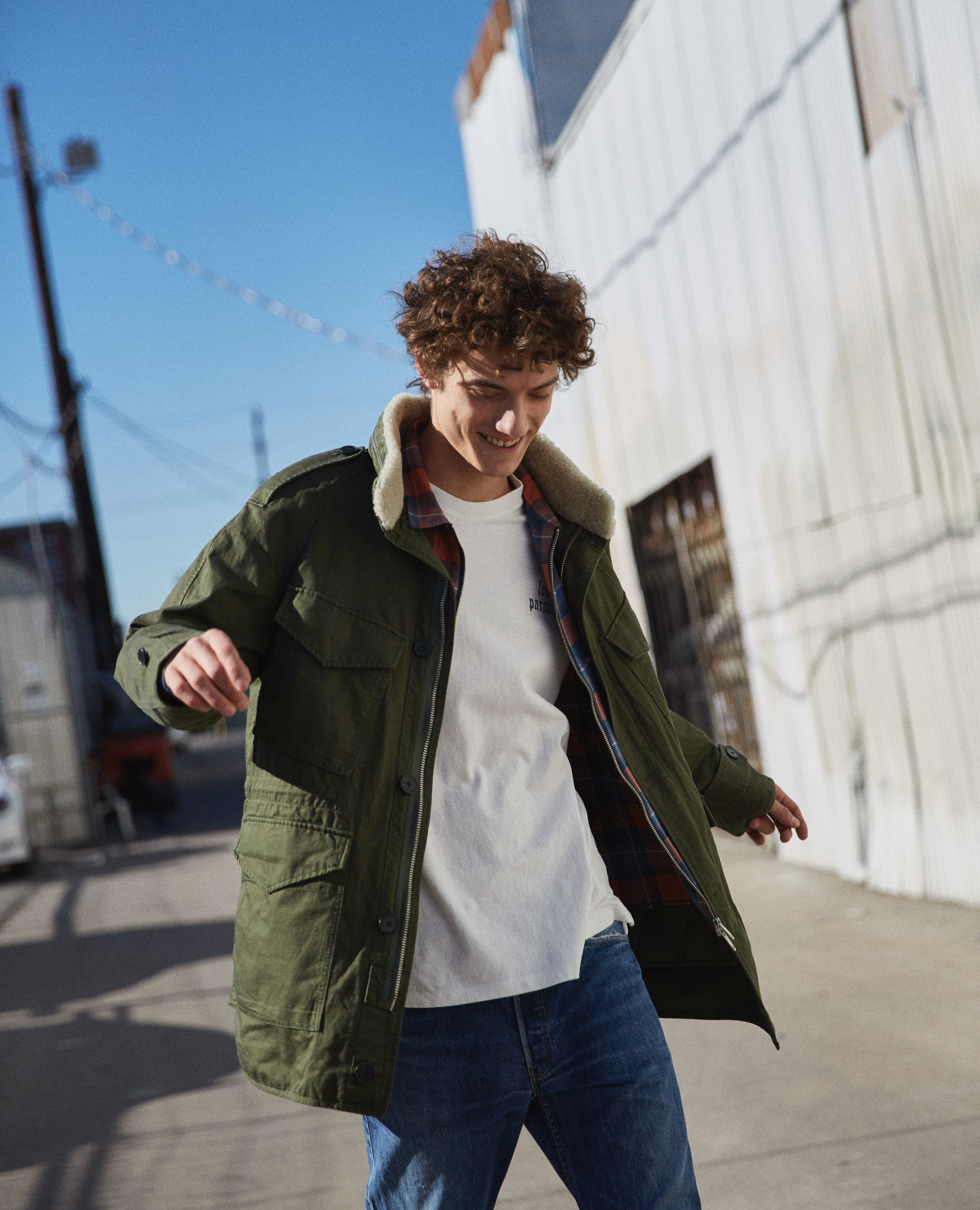 Khaki green new arrivals parka mens