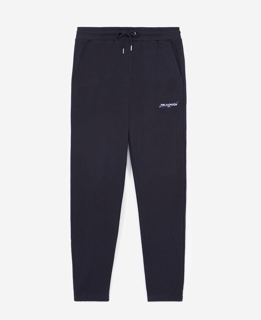 The Kooples MEN NAVY navy jogging suit with print what is