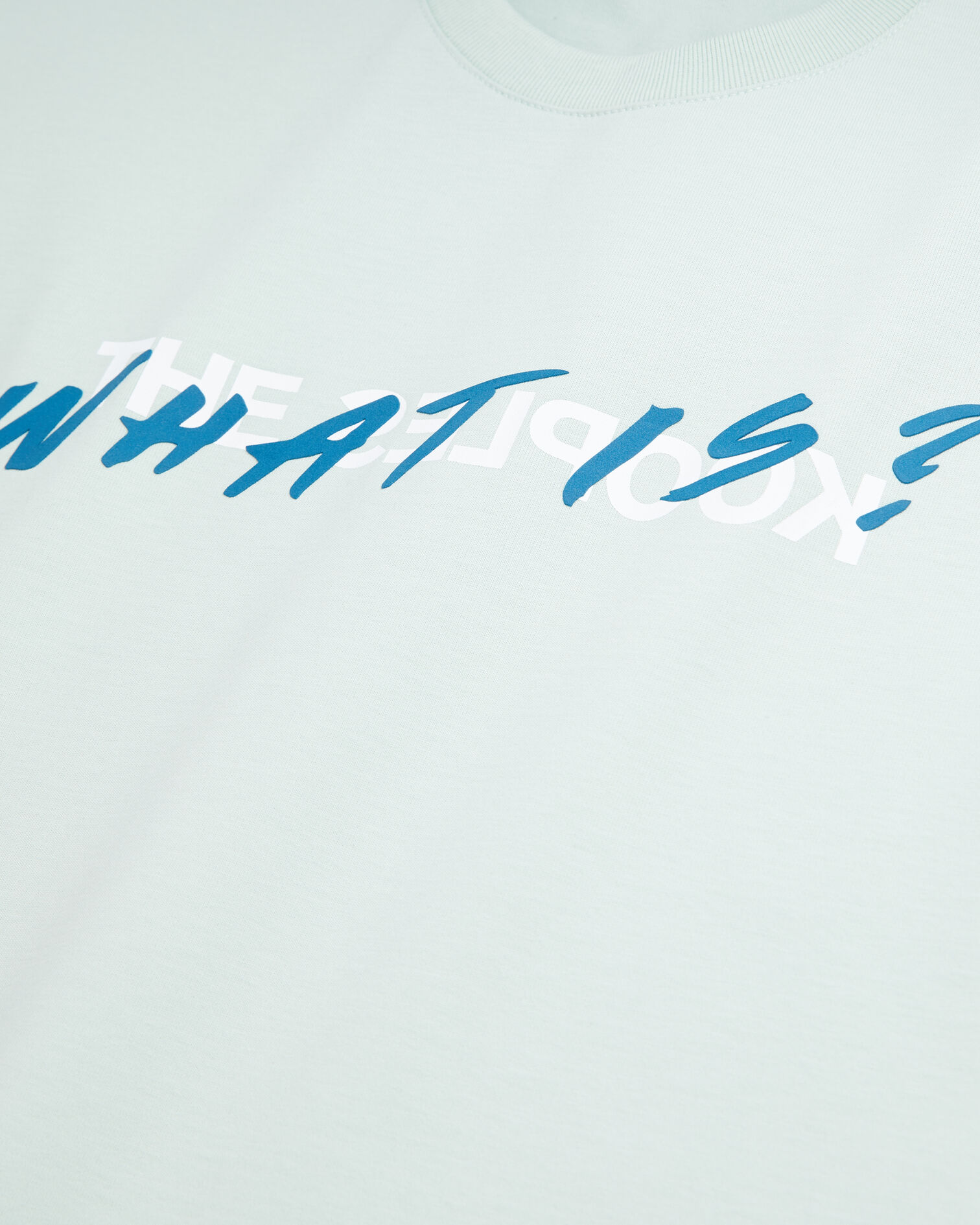 Hellgrünes T-Shirt Damen mit „What is“-Schriftzug, OCEAN, hi-res image number null