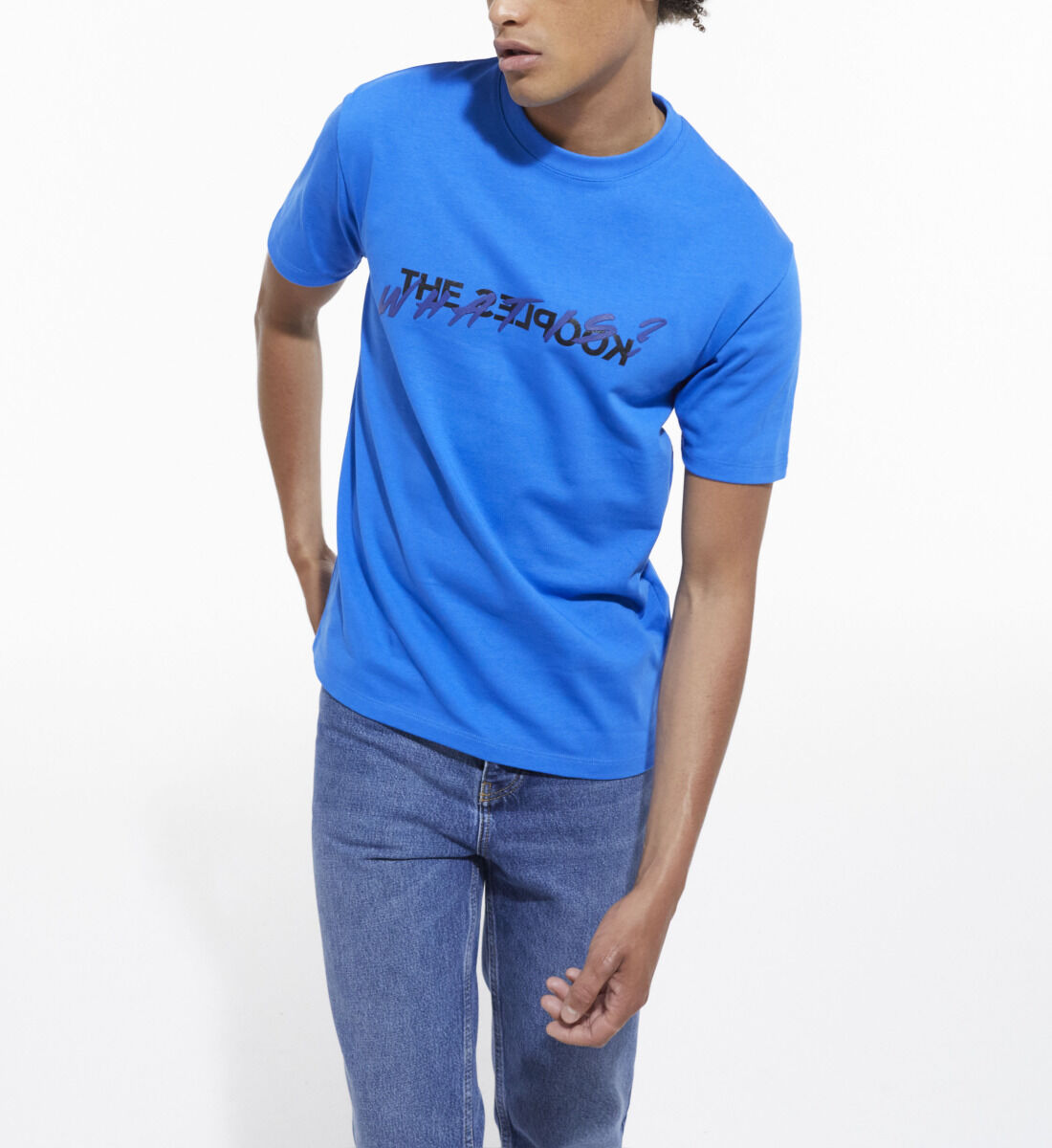 Tee shirt bleu homme discount