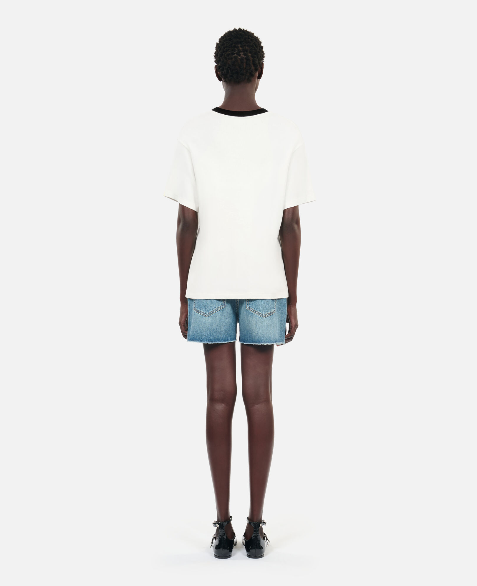 The Kooples WOMEN ECRU ecru tk waves serigraphy t-shirt