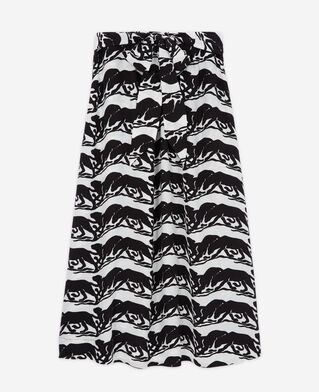The Kooples F BLACK / WHITE long printed skirt