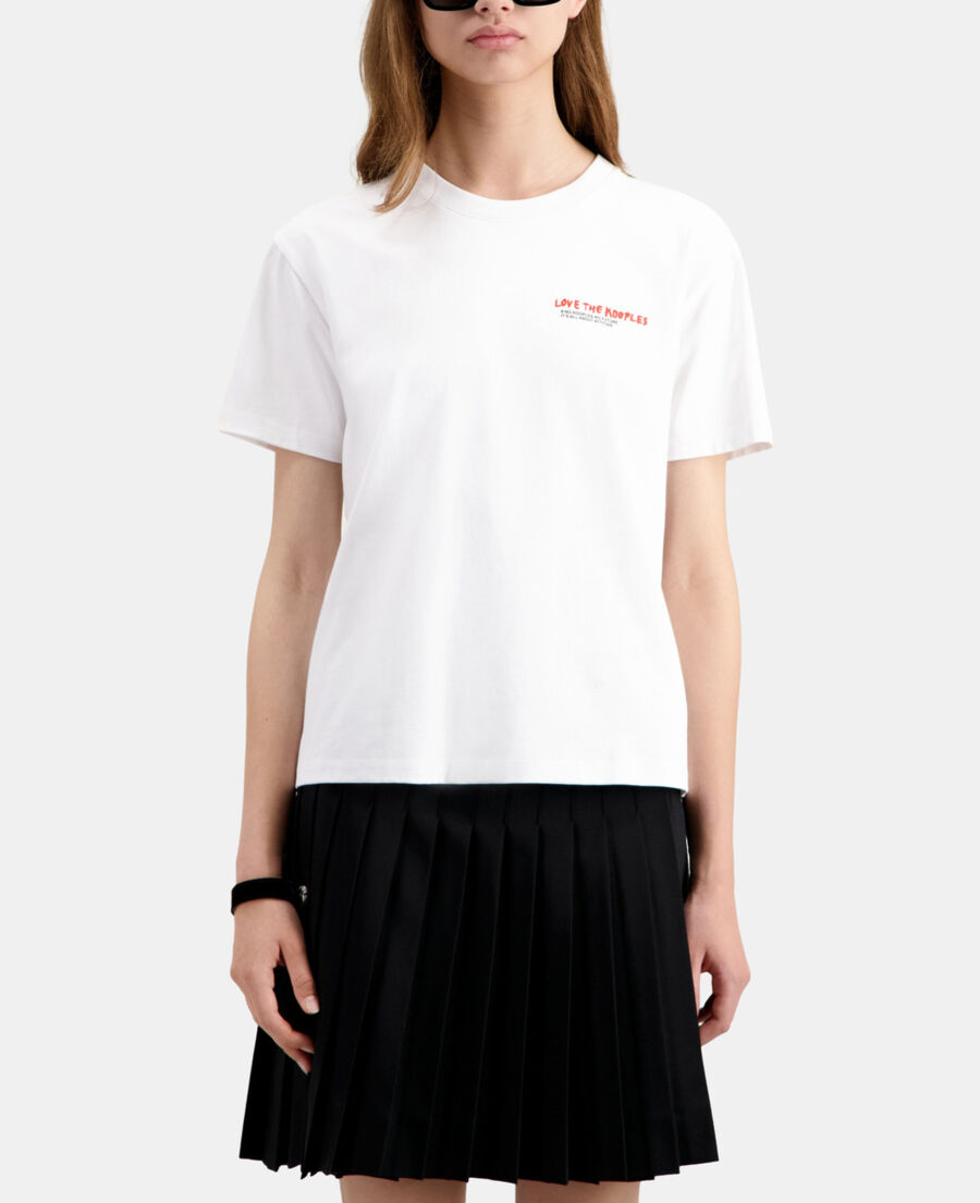 The Kooples DAMEN WHITE wei&szlig;es t-shirt damen i love kooples