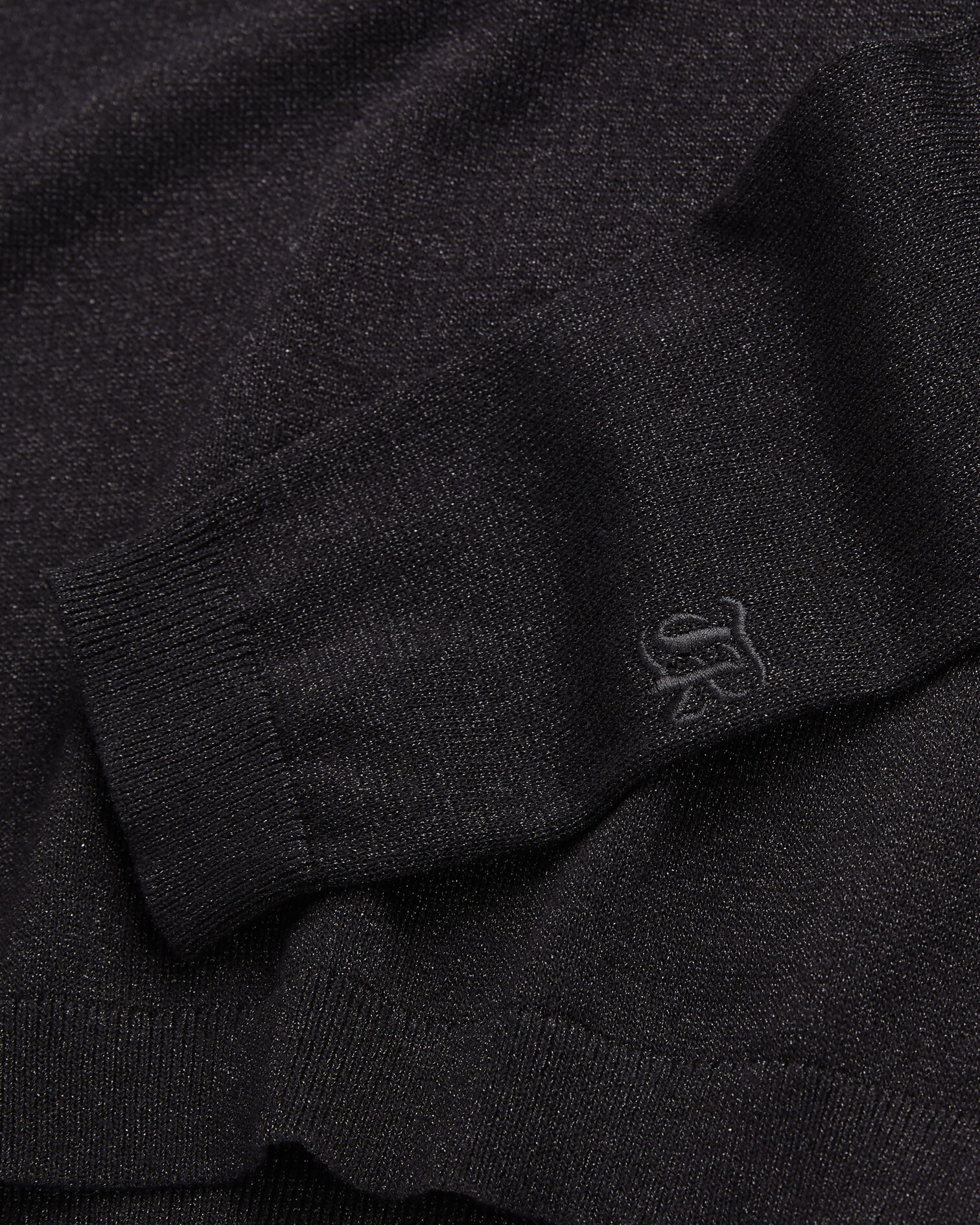 Black glitter effect sweater, BLACK, hi-res image number null