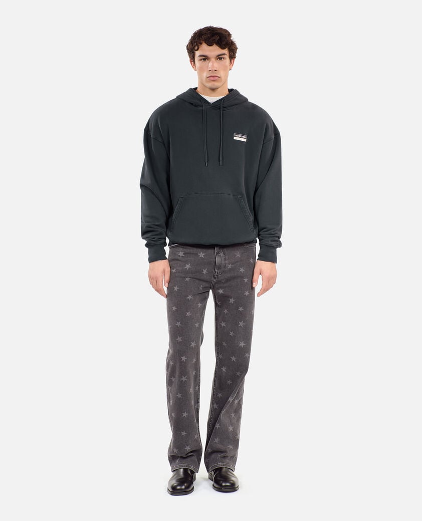 The Kooples H BLACK WASHED black 100% wild serigraphy sweatshirt