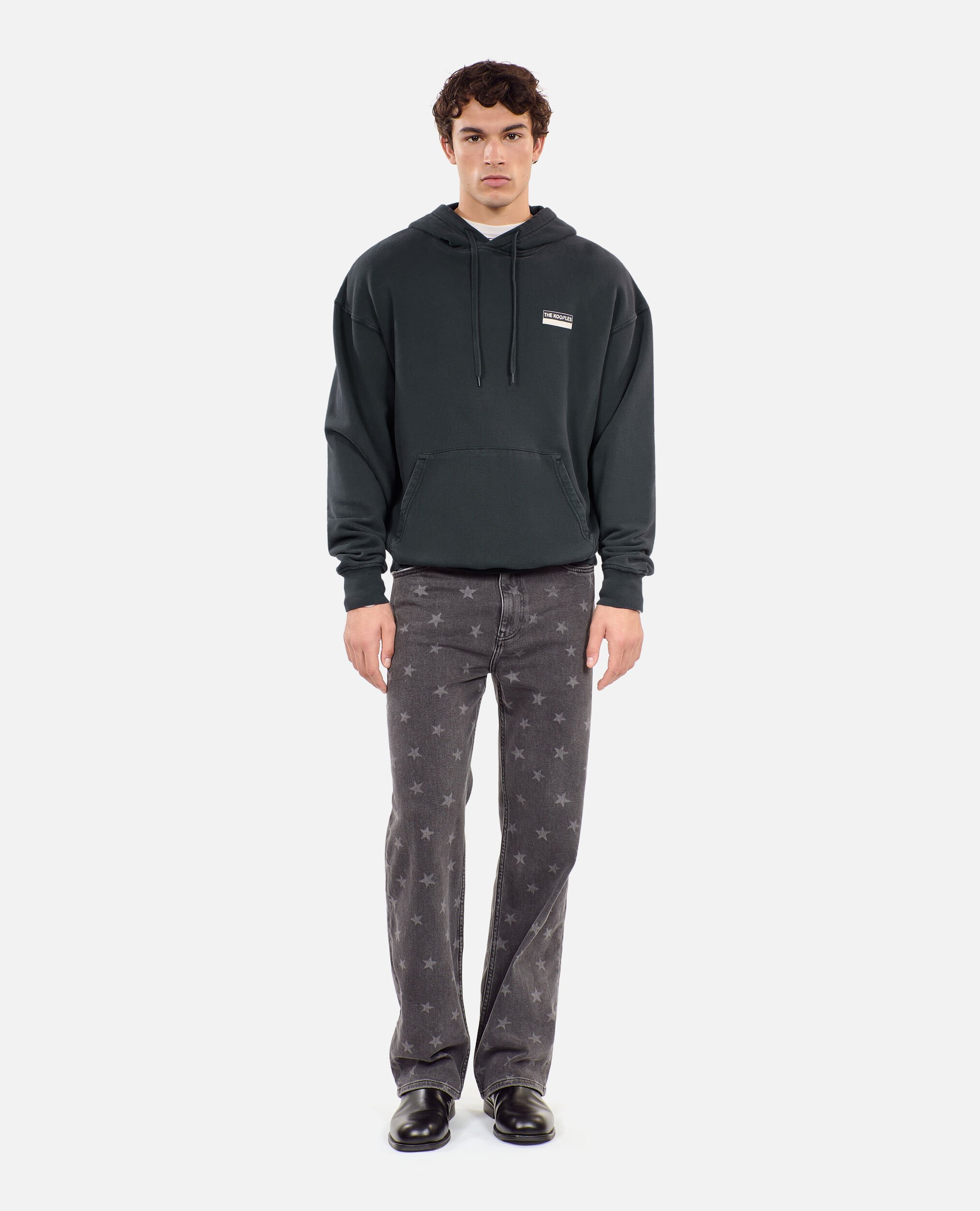 Black 100% Wild serigraphy sweatshirt, BLACK WASHED, hi-res image number null