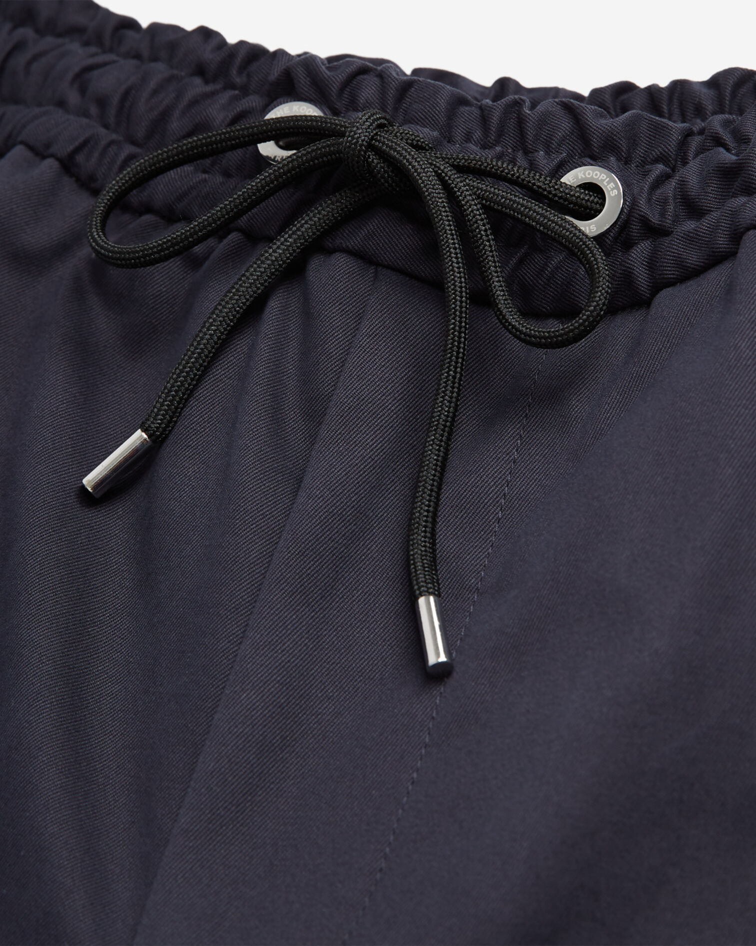 Navy cotton blend pants, NAVY, hi-res image number null