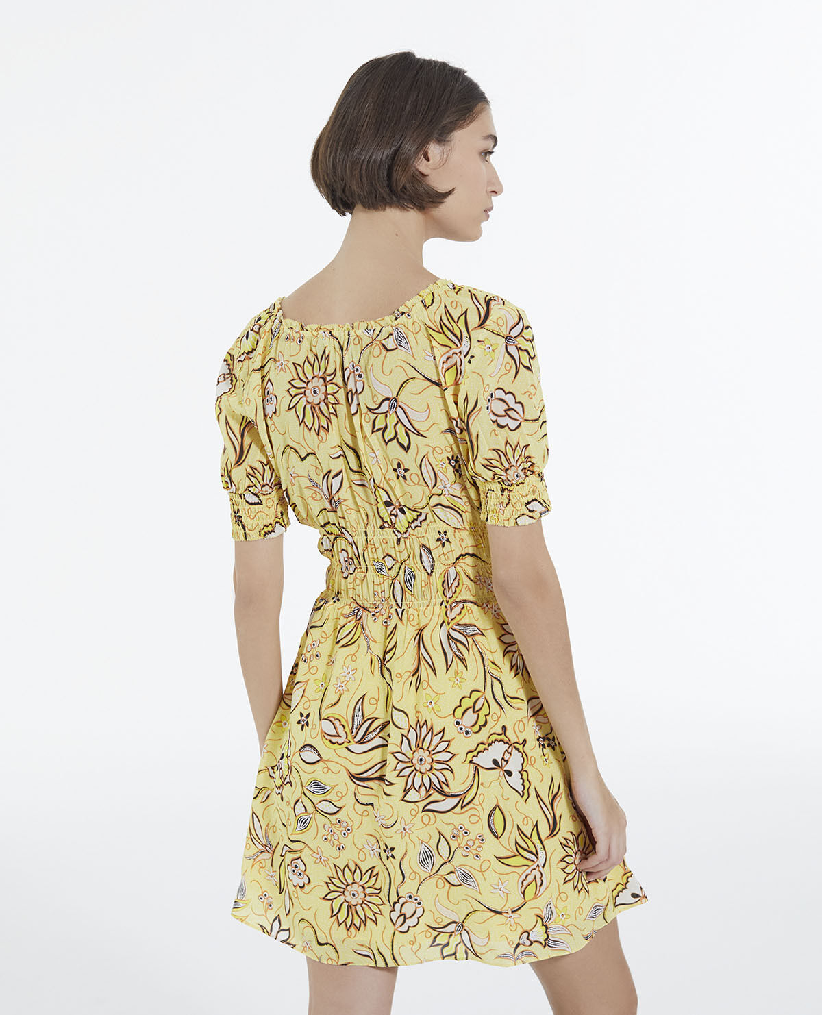 Madewell yellow 2025 floral dress