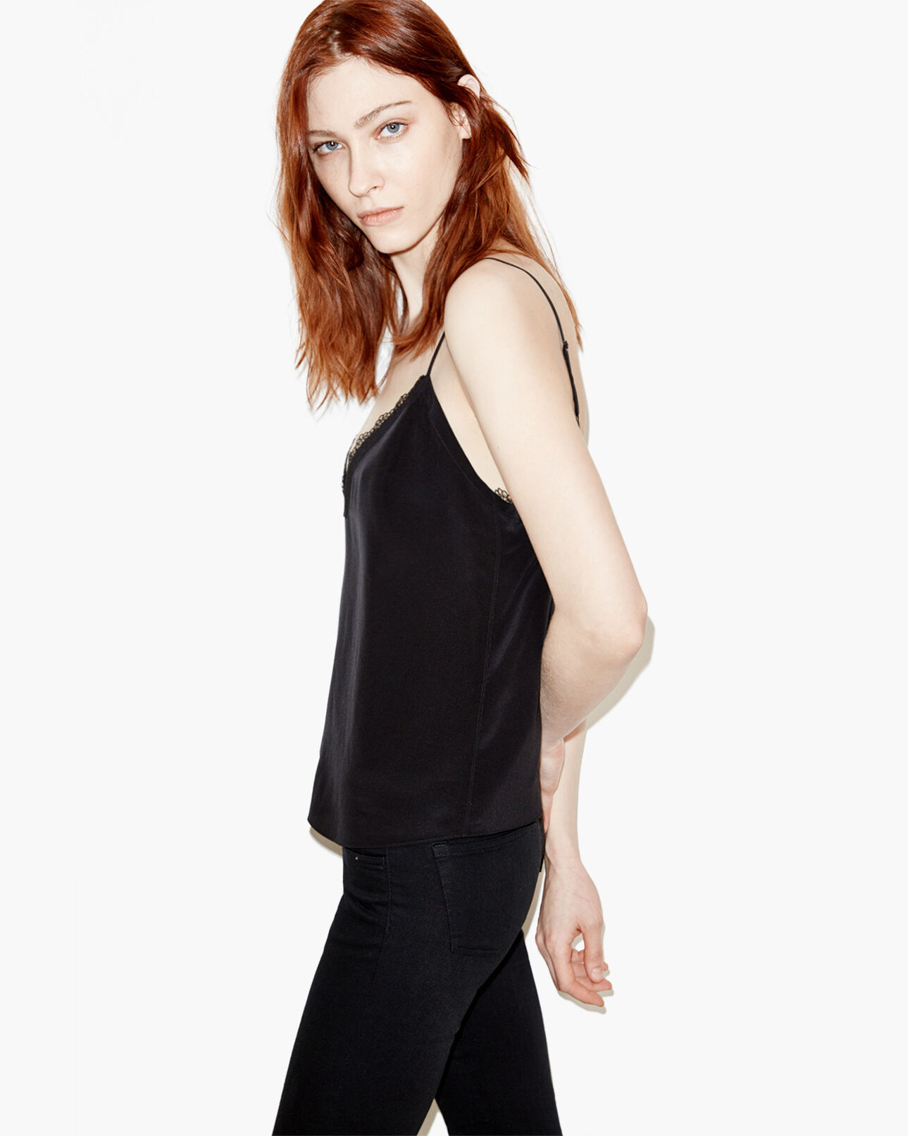 The Kooples F BLACK black lace top