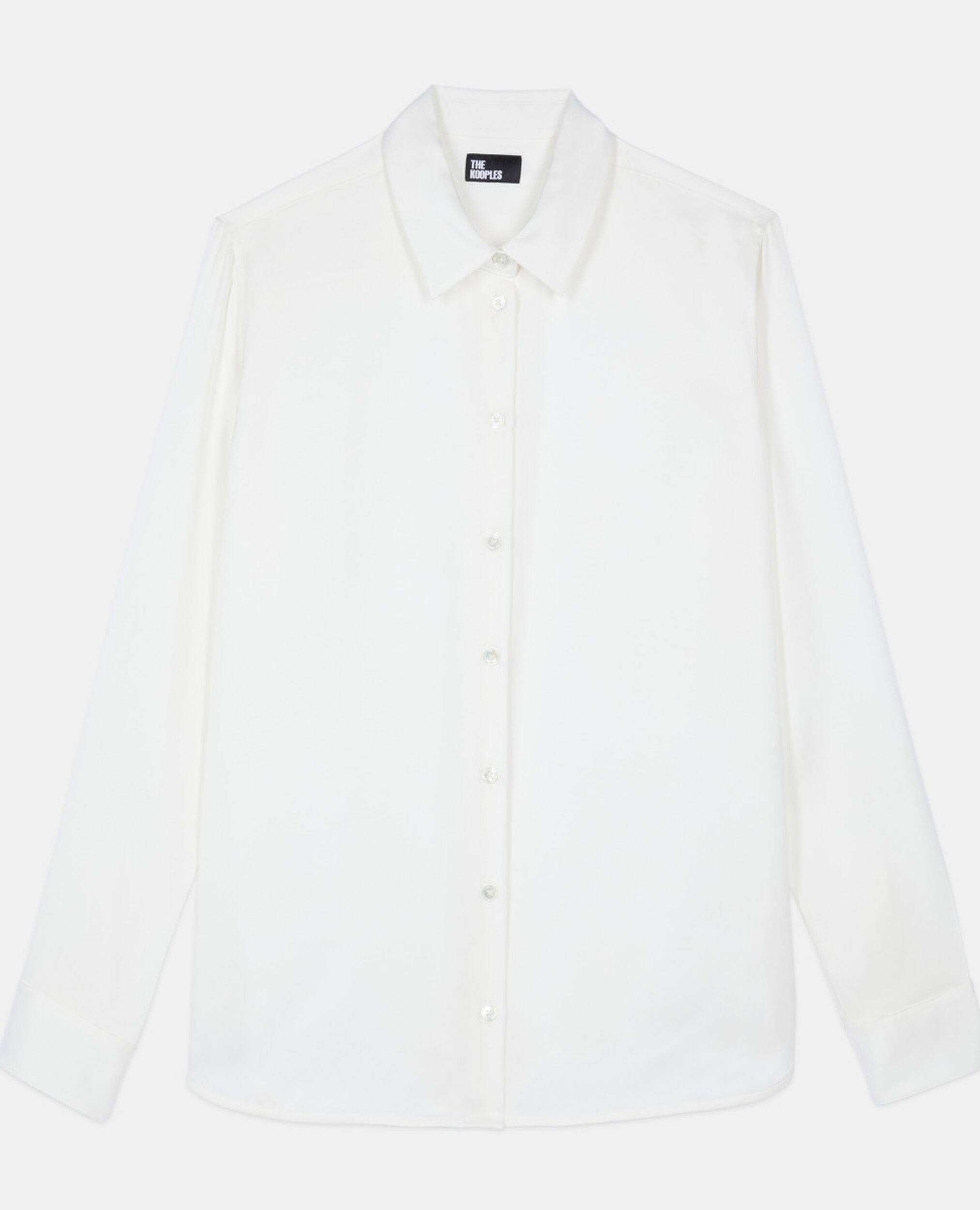 White silk shirt , WHITE, hi-res image number null