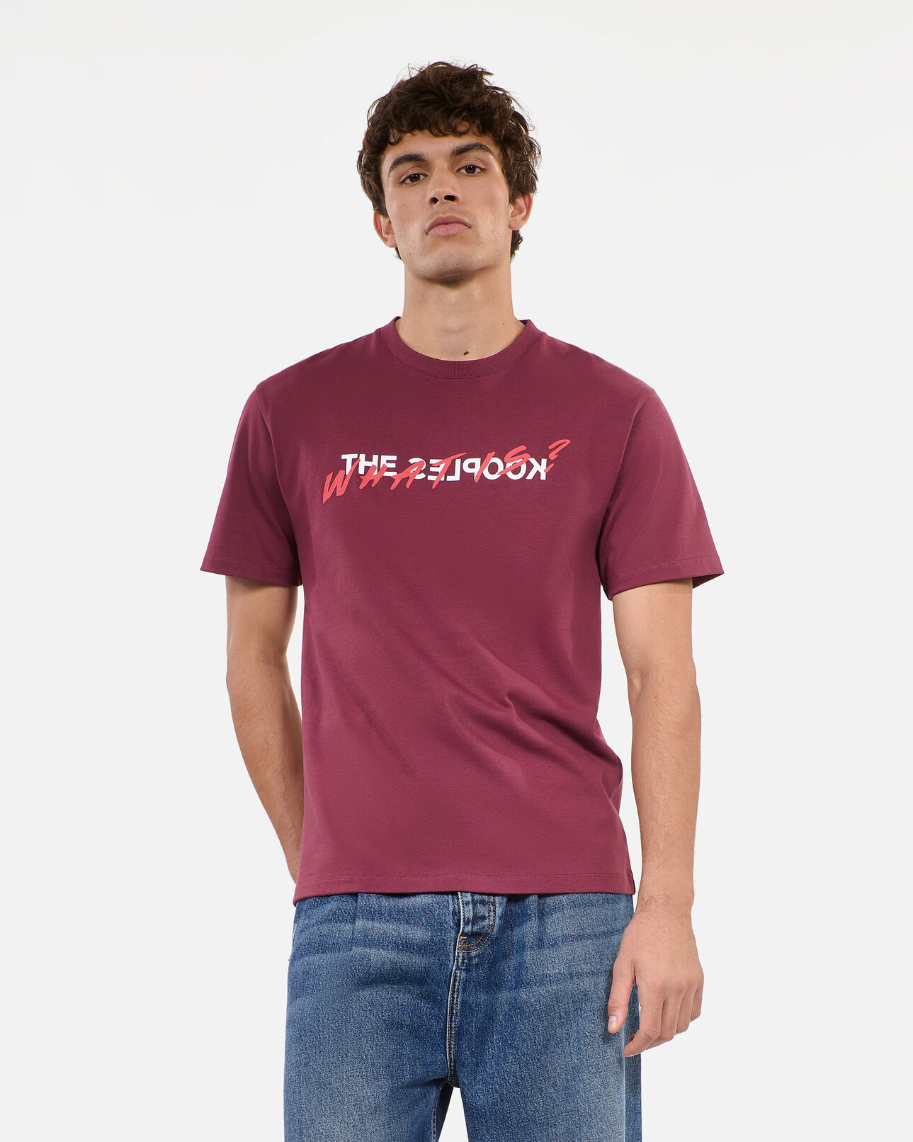 The Kooples HOMME BURGUNDY t-shirt what is bordeaux