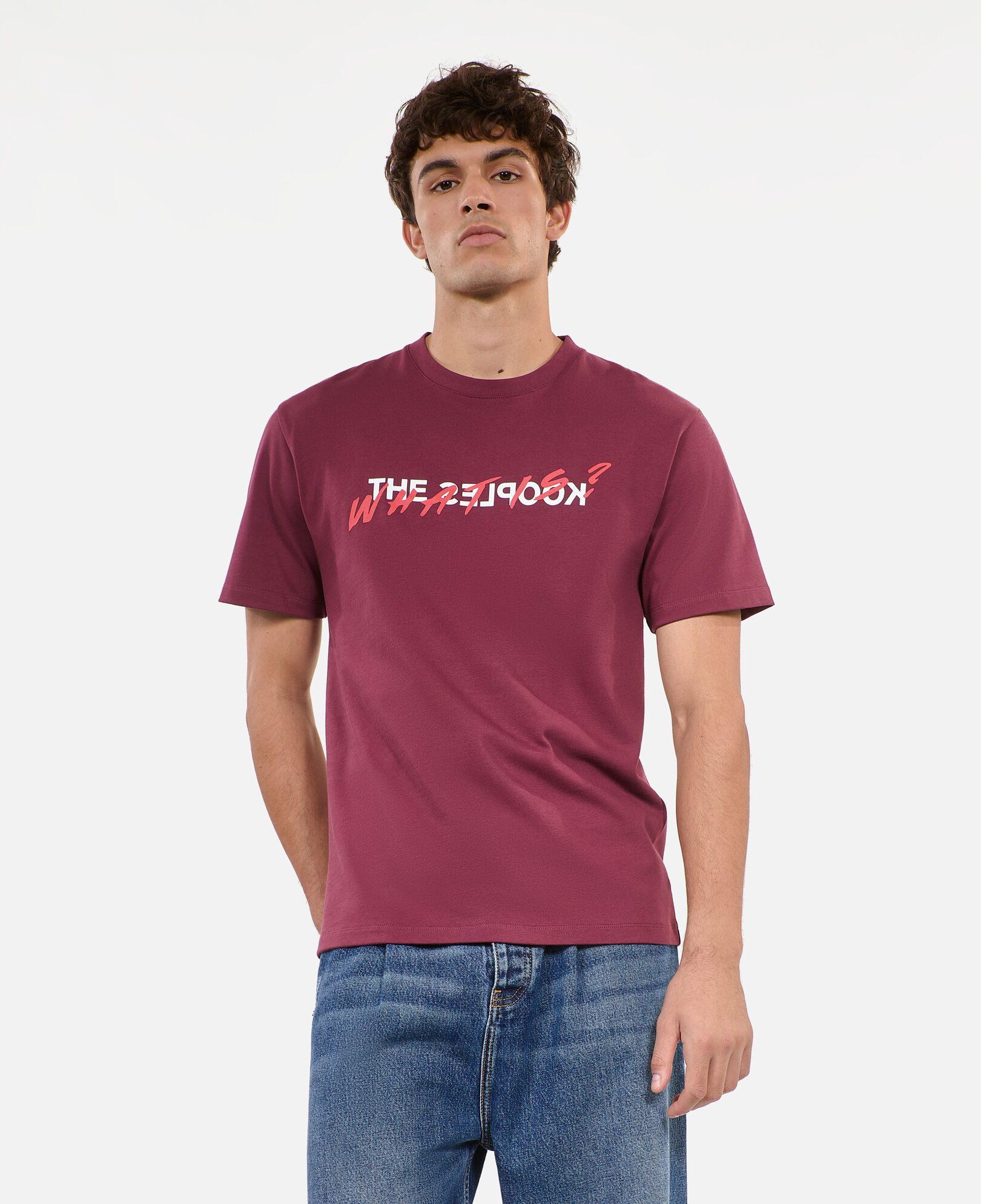 The Kooples HOMBRE BURGUNDY camiseta what is burdeos