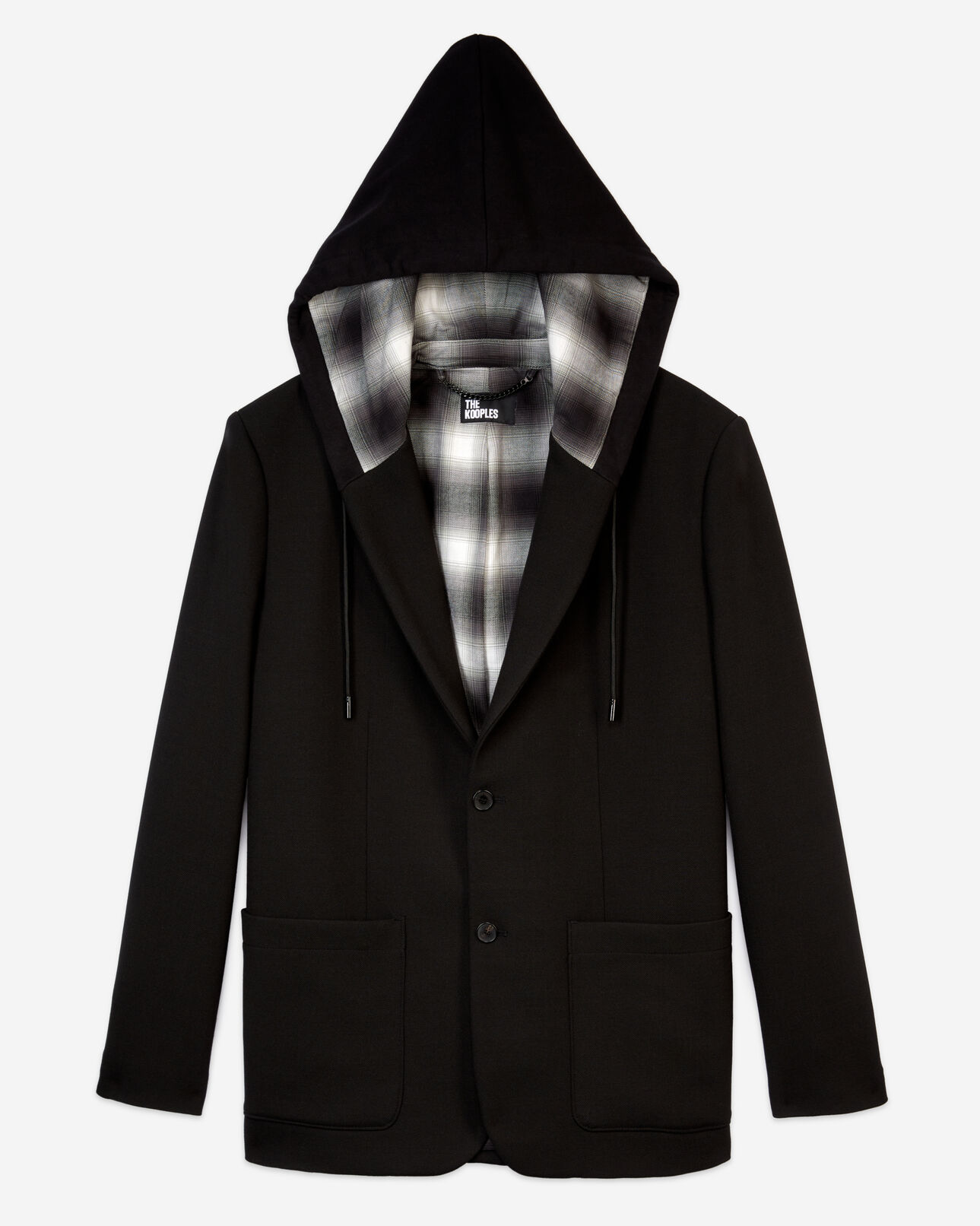 The Kooples HERREN BLACK schwarze jacke mit kapuze