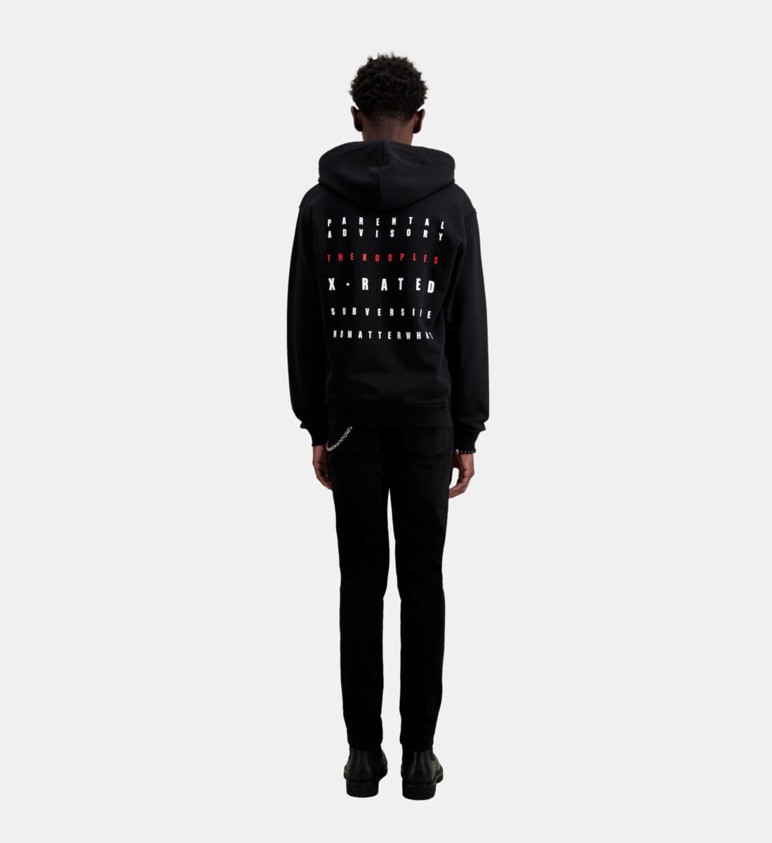 Black hoodie with X Rated serigraphy