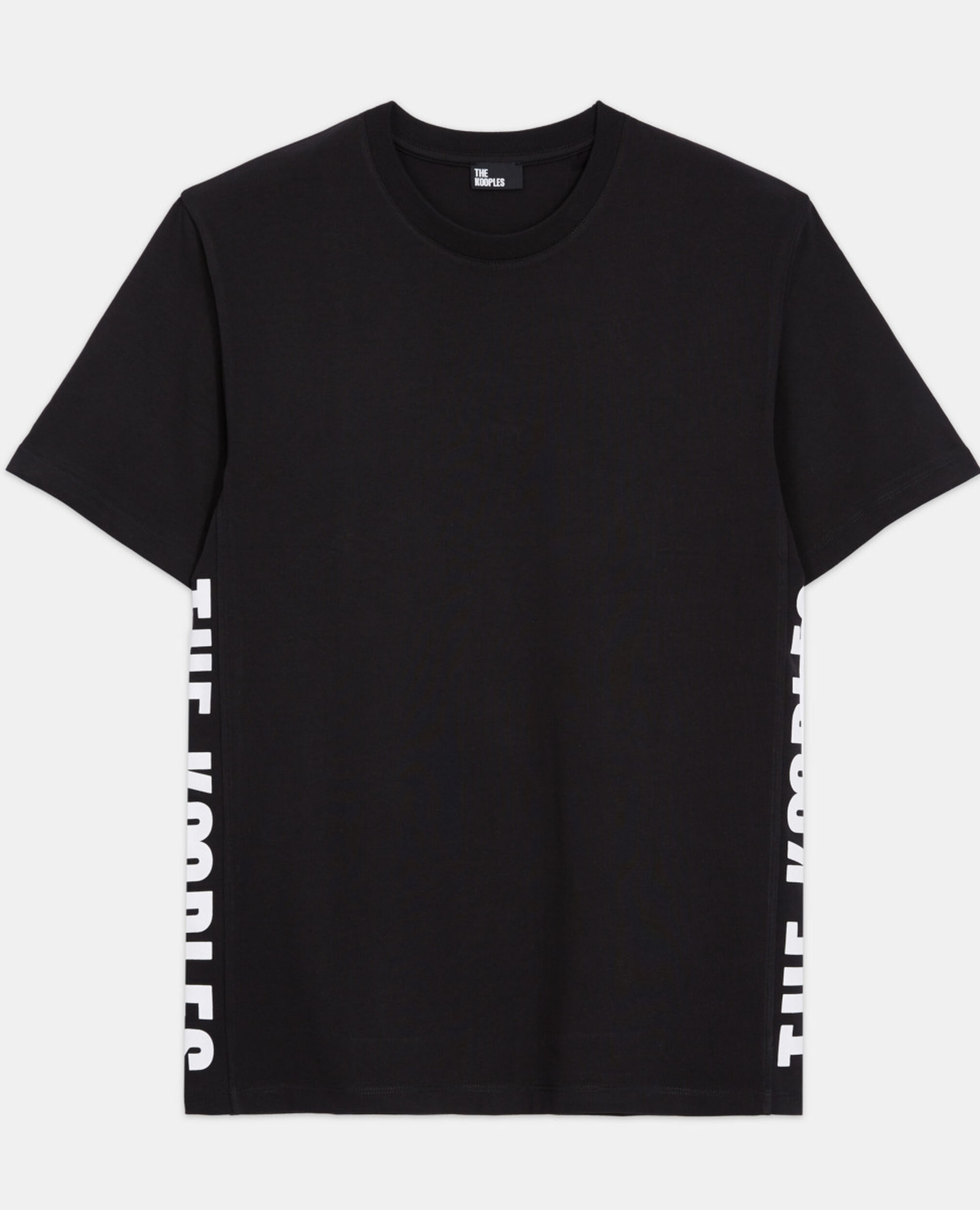 Black T-shirt with The Kooples logo, BLACK, hi-res image number null