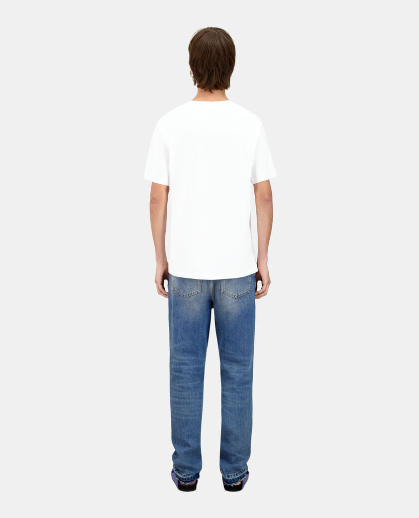 The Kooples HOMME WHITE t-shirt avec s&eacute;rigraphie logo blanc