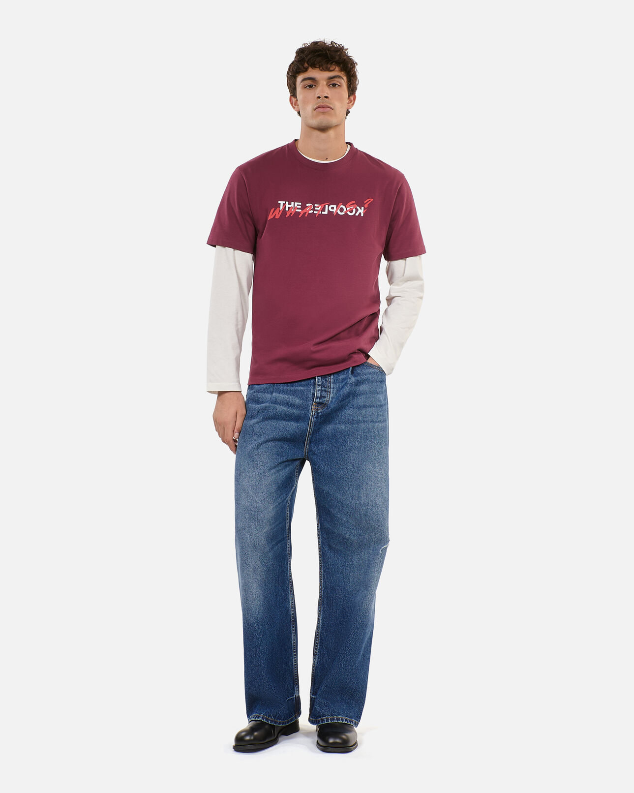 The Kooples HOMME BURGUNDY t-shirt what is bordeaux
