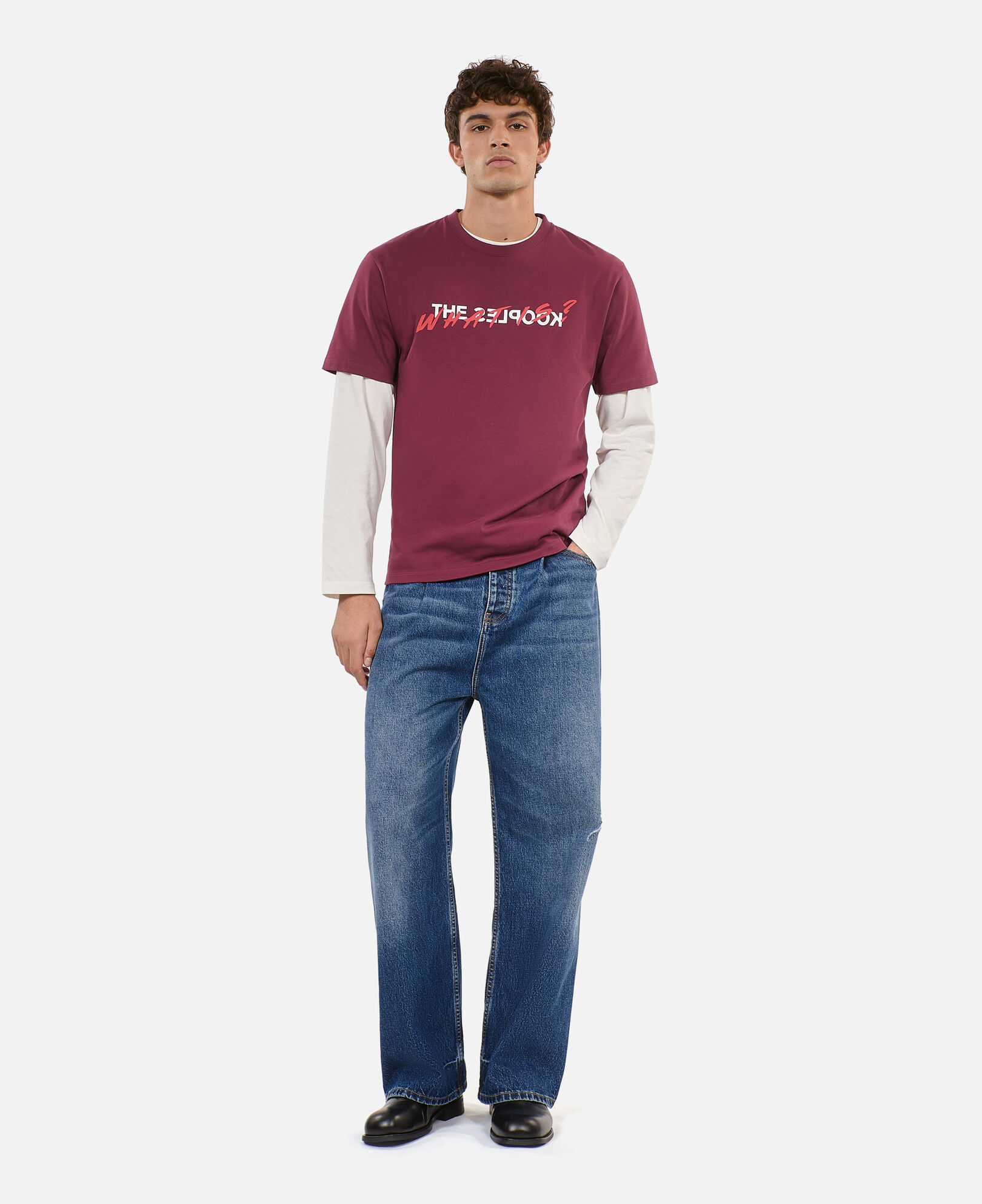 The Kooples HOMBRE BURGUNDY camiseta what is burdeos