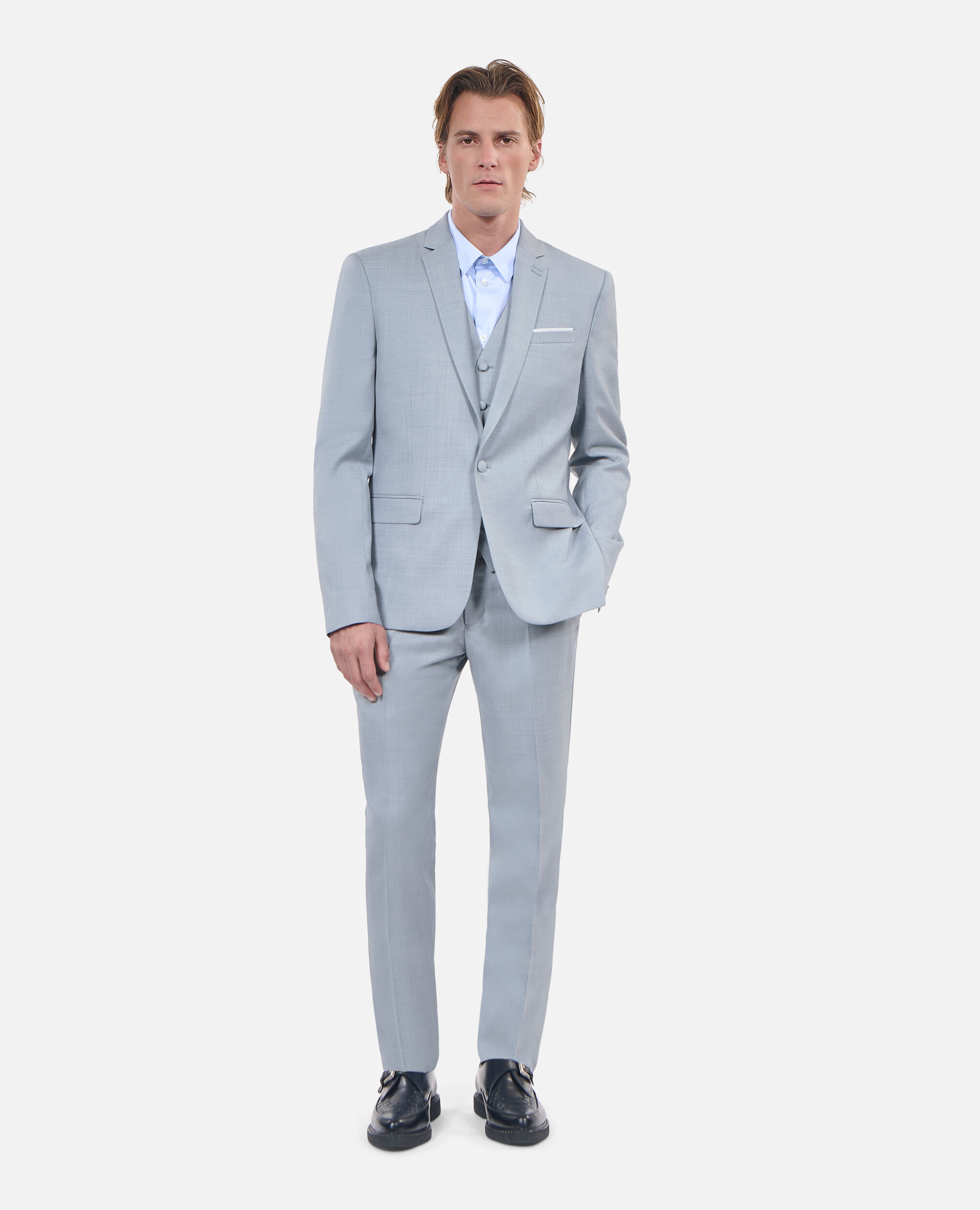 Light blue wool jacket best sale