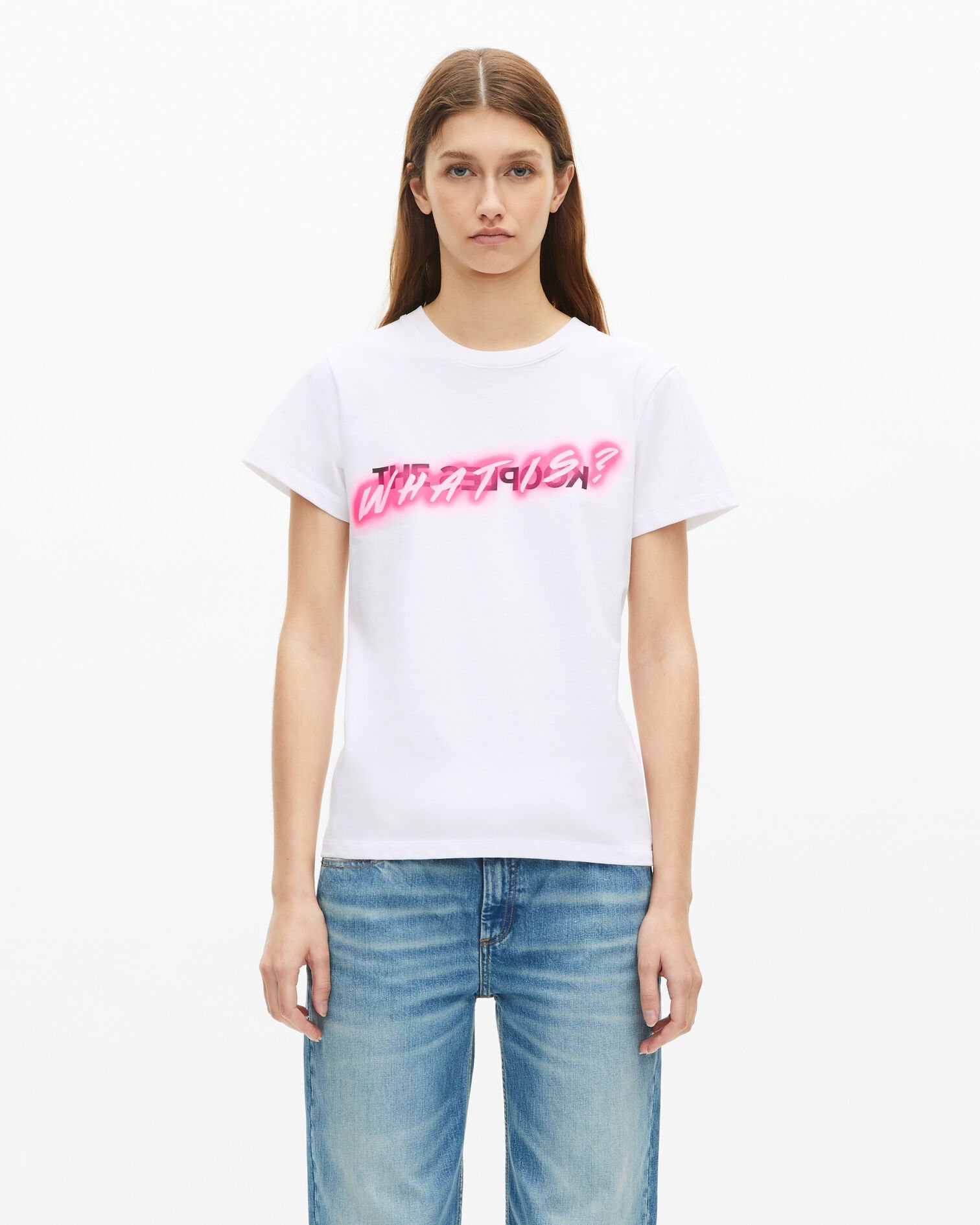 What is neon white T-shirt, WHITE, hi-res image number null